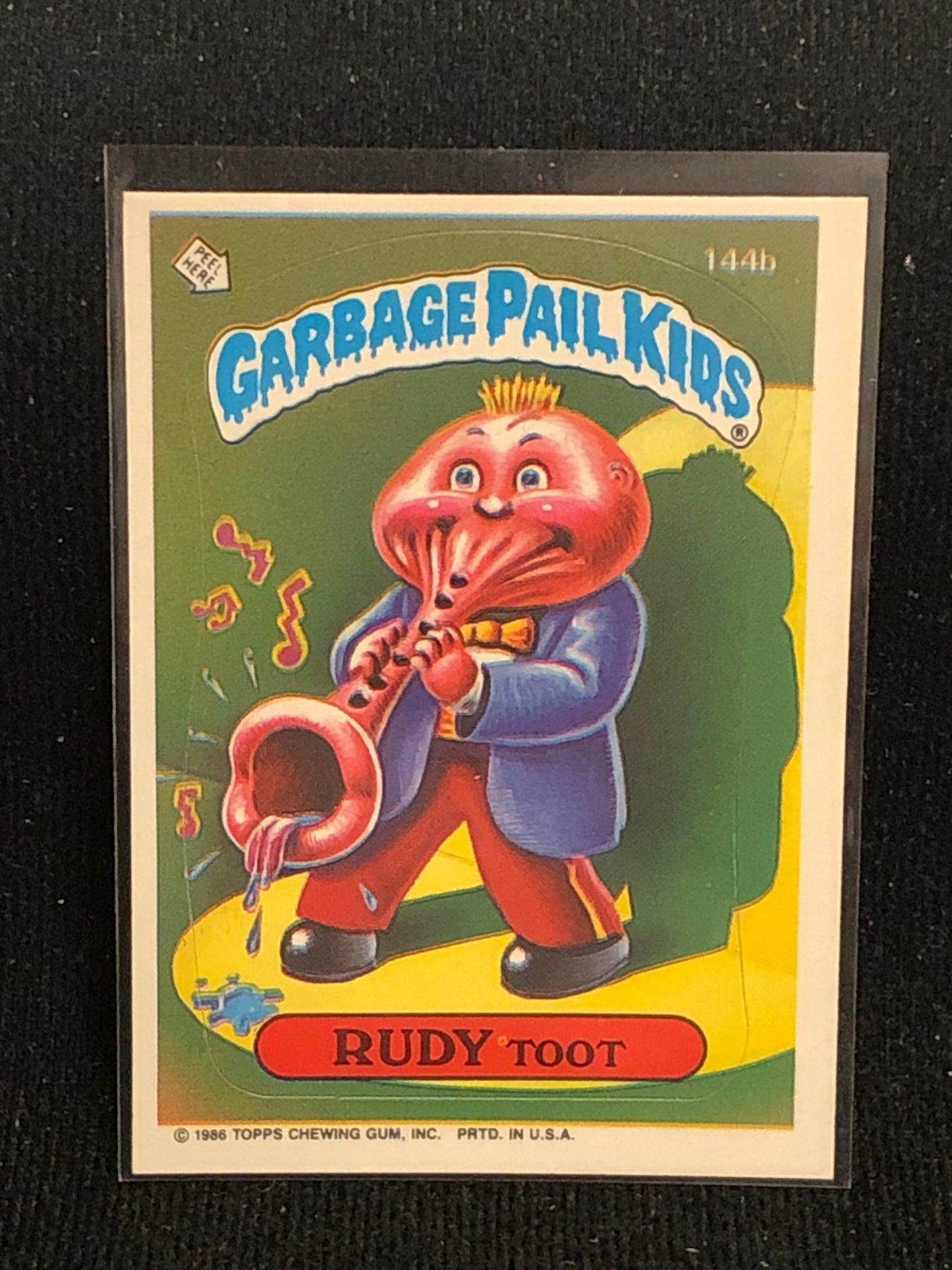 Garbage Pail Kids Original Series 4 (os4) 144b Rudy Toot