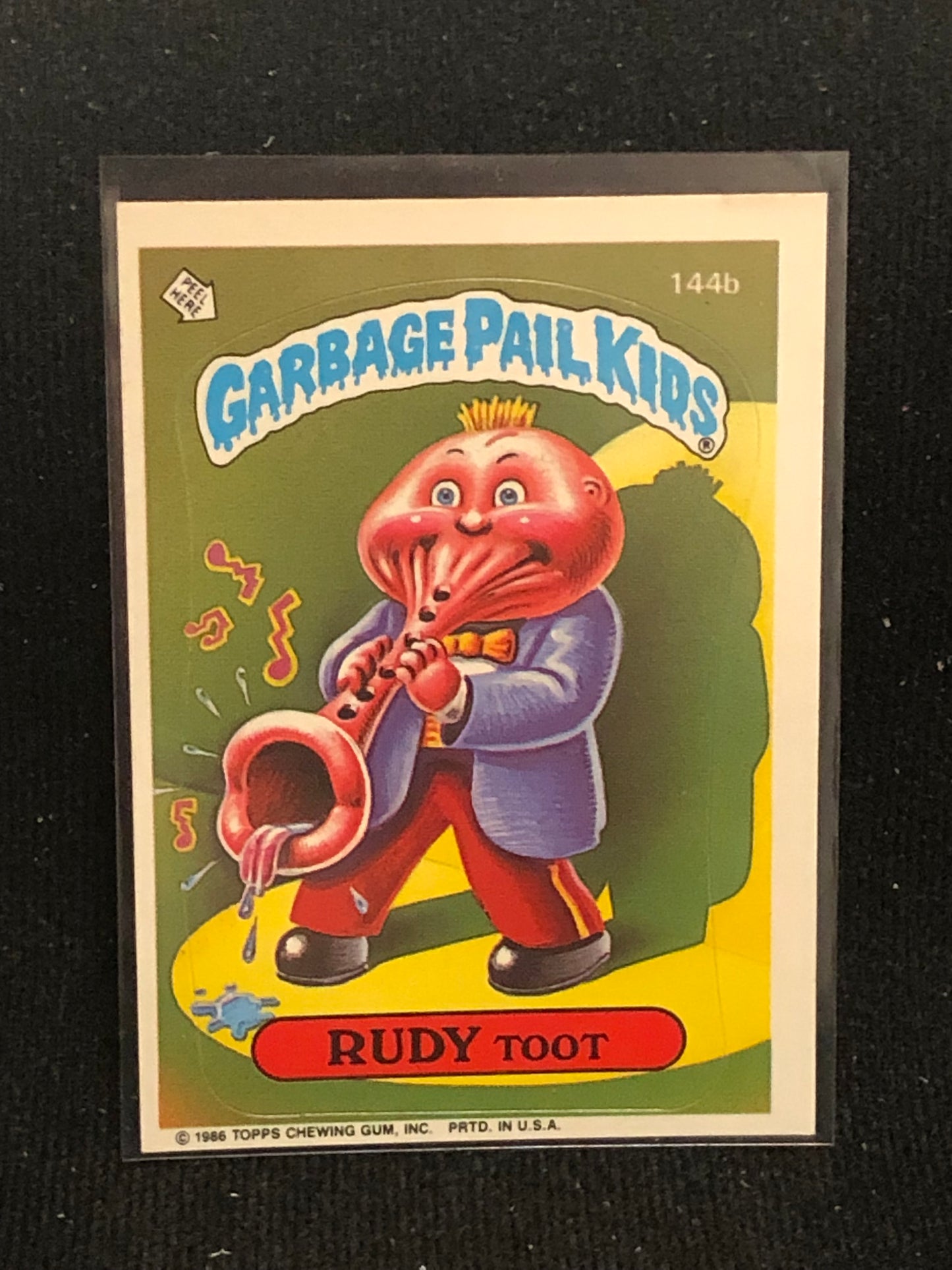 Garbage Pail Kids Original Series 4 (os4) 144b Rudy Toot