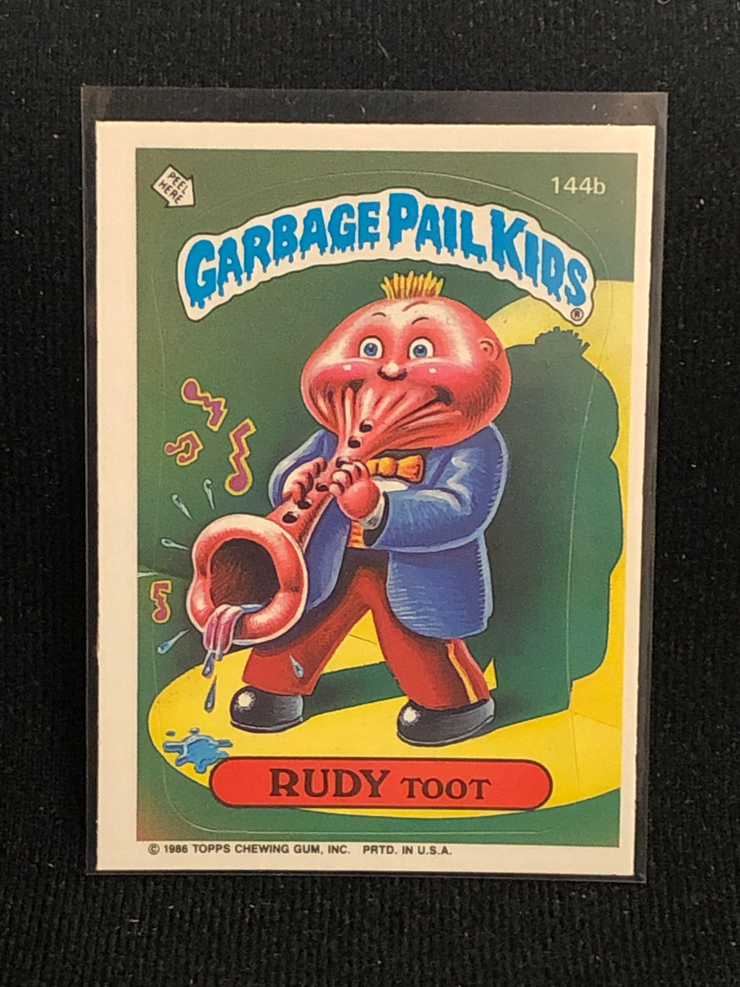 Garbage Pail Kids Original Series 4 (os4) 144b Rudy Toot