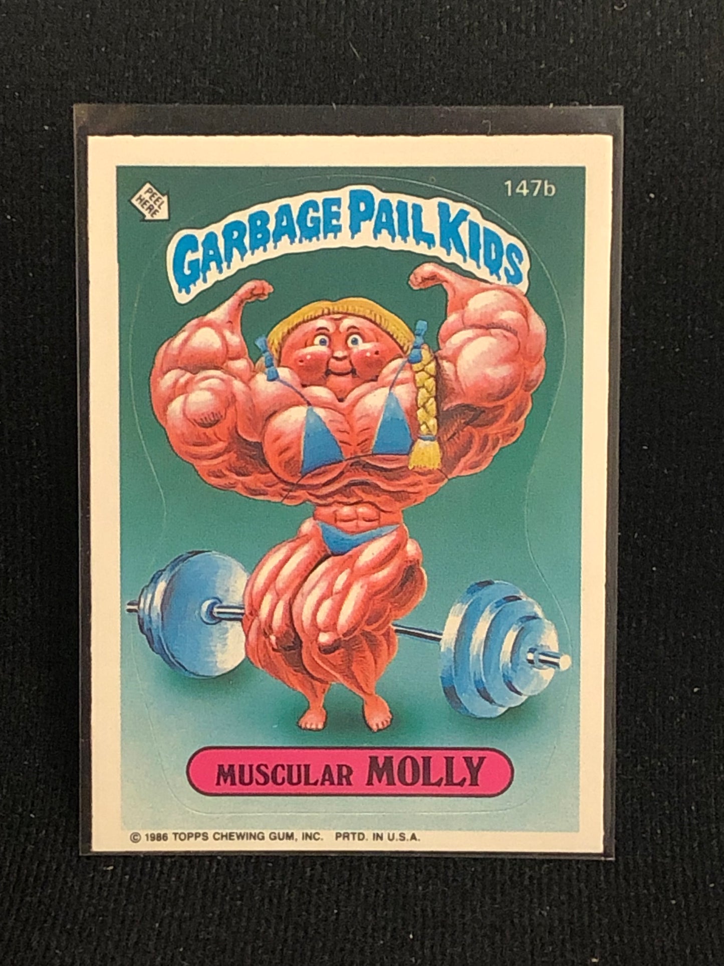 Garbage Pail Kids Original Series 4 (os4) 147b Muscular Molly