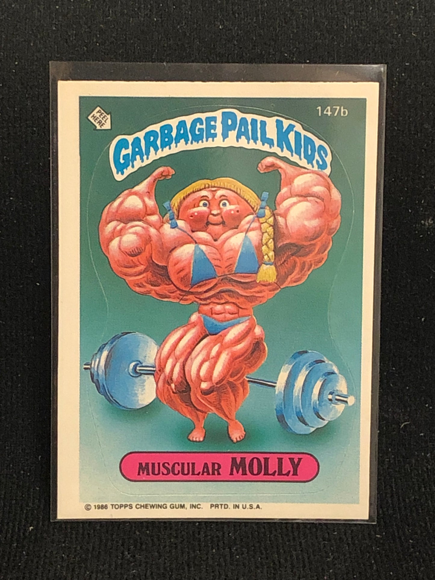 Garbage Pail Kids Original Series 4 (os4) 147b Muscular Molly