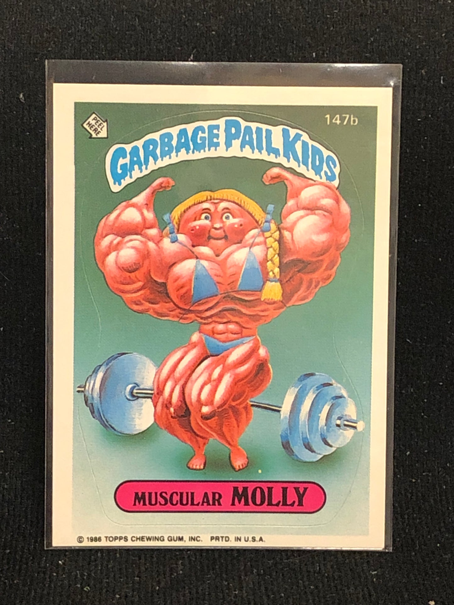 Garbage Pail Kids Original Series 4 (os4) 147b Muscular Molly