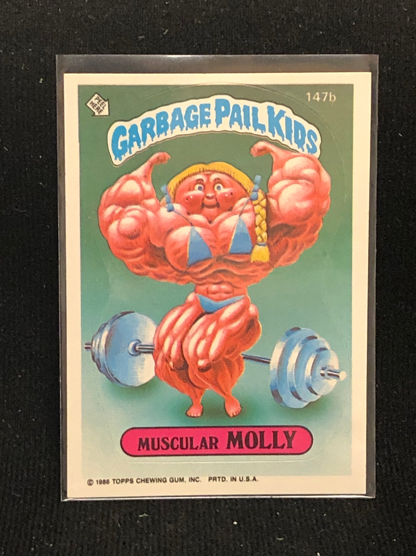 Garbage Pail Kids Original Series 4 (os4) 147b Muscular Molly