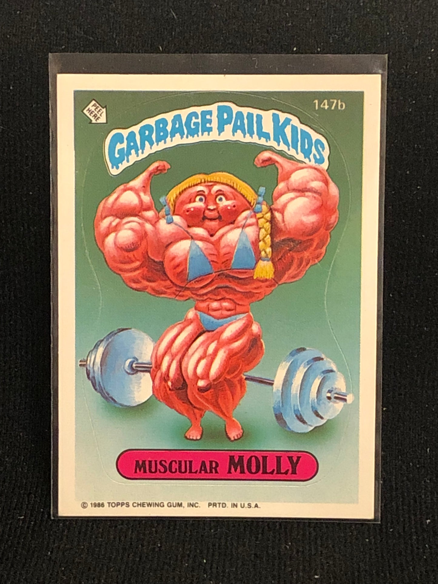 Garbage Pail Kids Original Series 4 (os4) 147b Muscular Molly