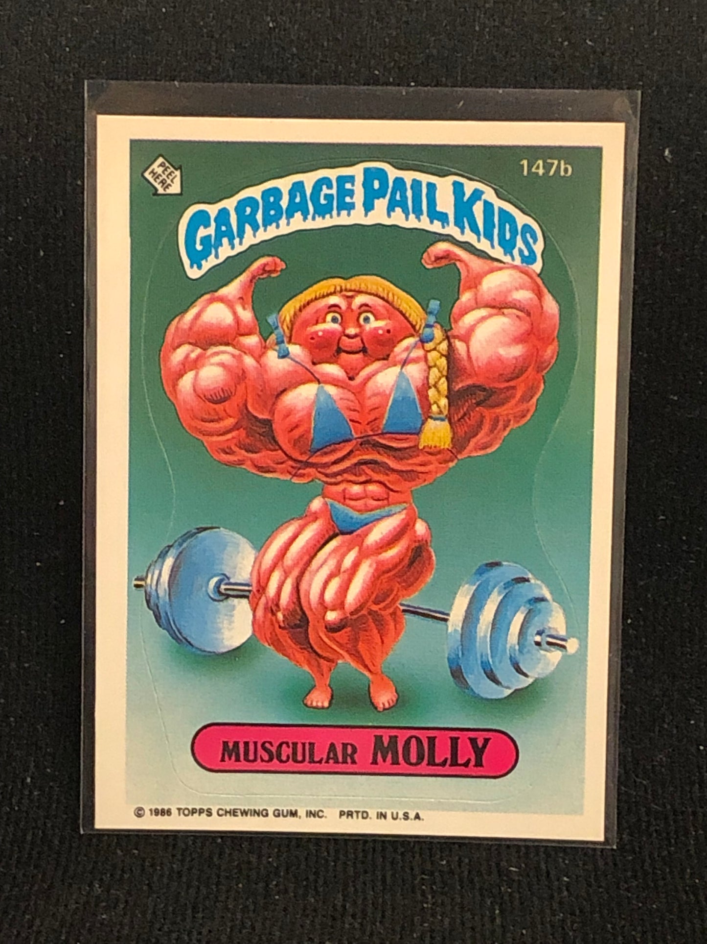 Garbage Pail Kids Original Series 4 (os4) 147b Muscular Molly