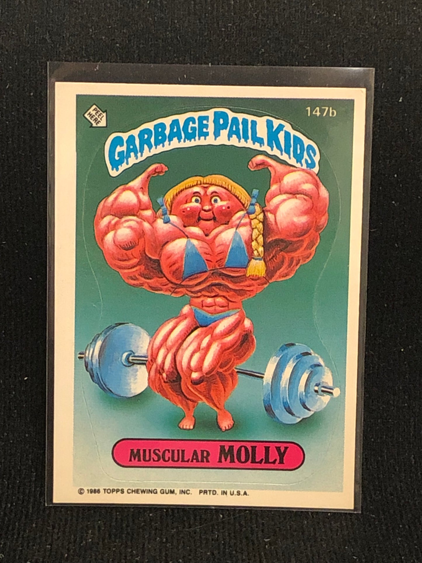 Garbage Pail Kids Original Series 4 (os4) 147b Muscular Molly