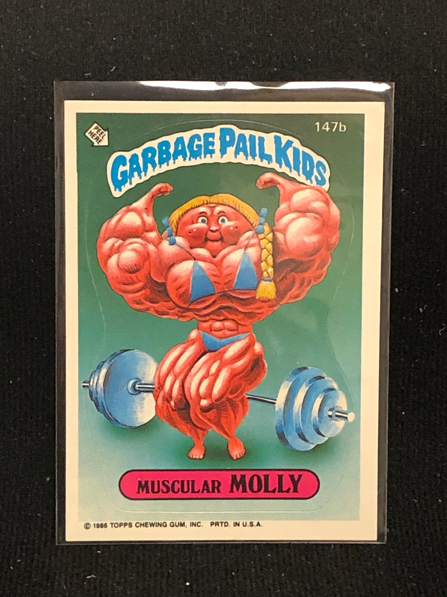 Garbage Pail Kids Original Series 4 (os4) 147b Muscular Molly