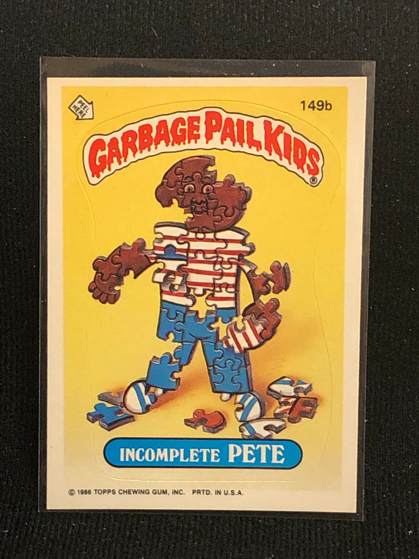 Garbage Pail Kids Original Series 4 (os4) 149b Incomplete Pete