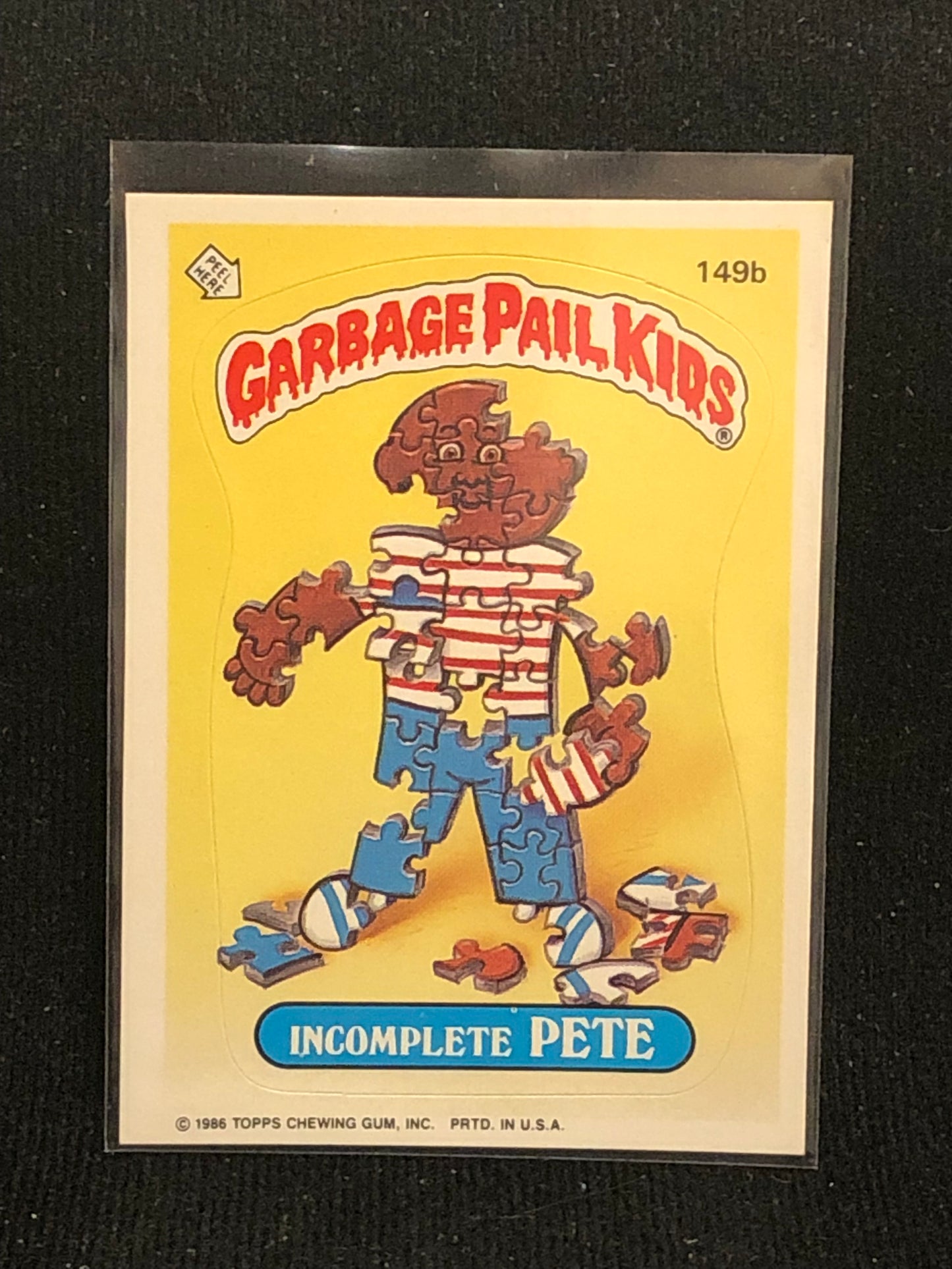 Garbage Pail Kids Original Series 4 (os4) 149b Incomplete Pete