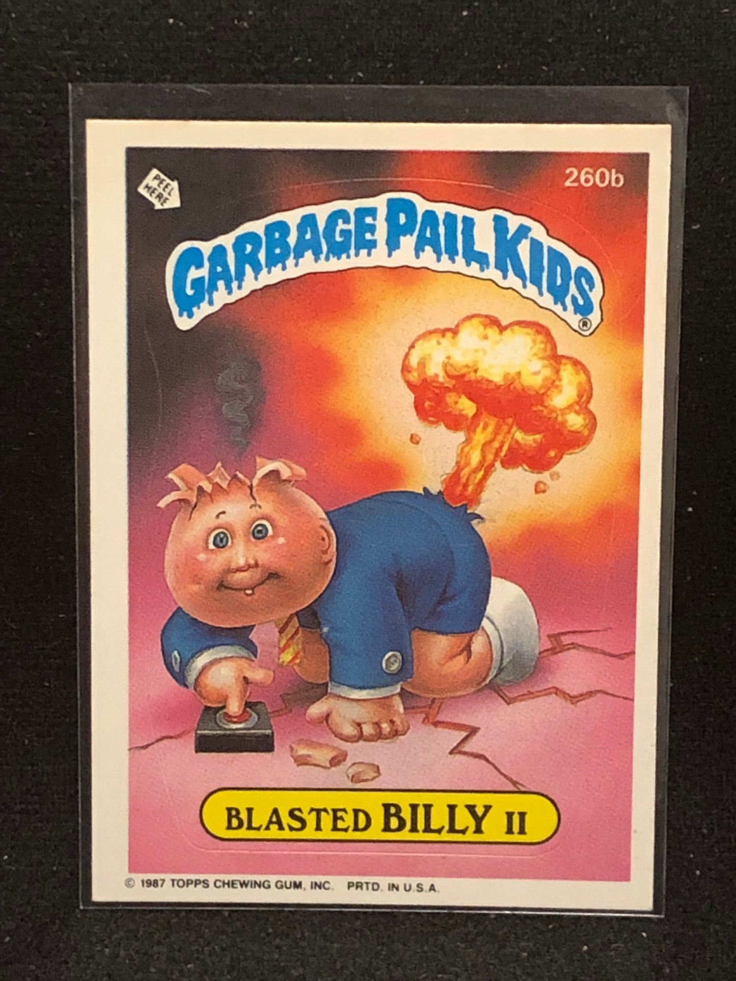 Garbage Pail Kids Original Series 7 (os7) 260b Blasted Billy II