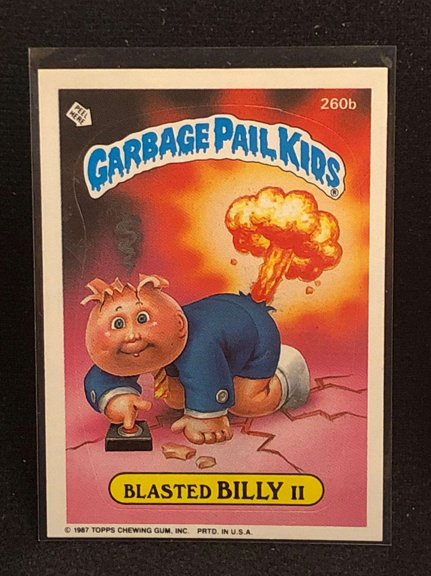 Garbage Pail Kids Original Series 7 (os7) 260b Blasted Billy II