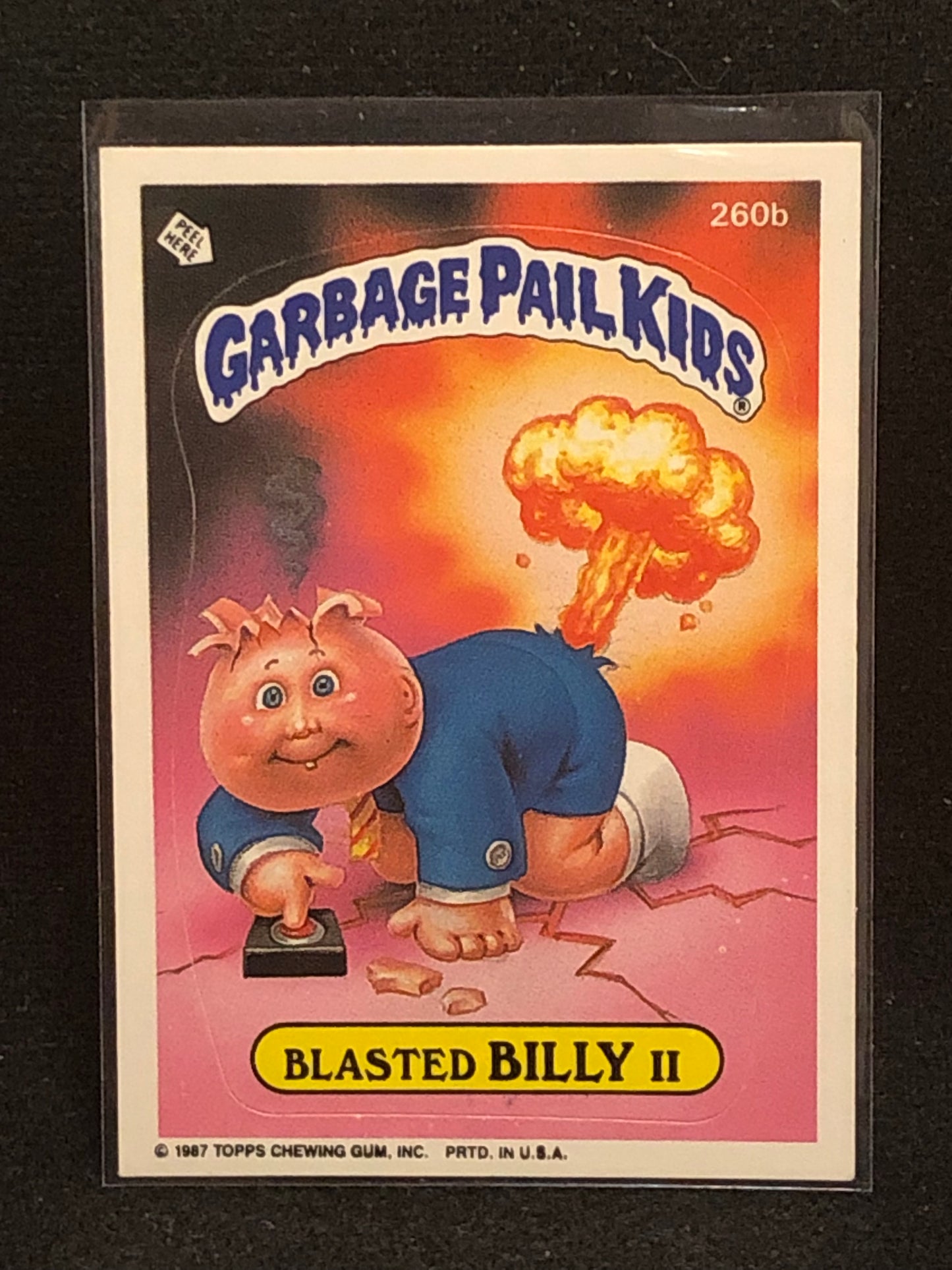 Garbage Pail Kids Original Series 7 (os7) 260b Blasted Billy II