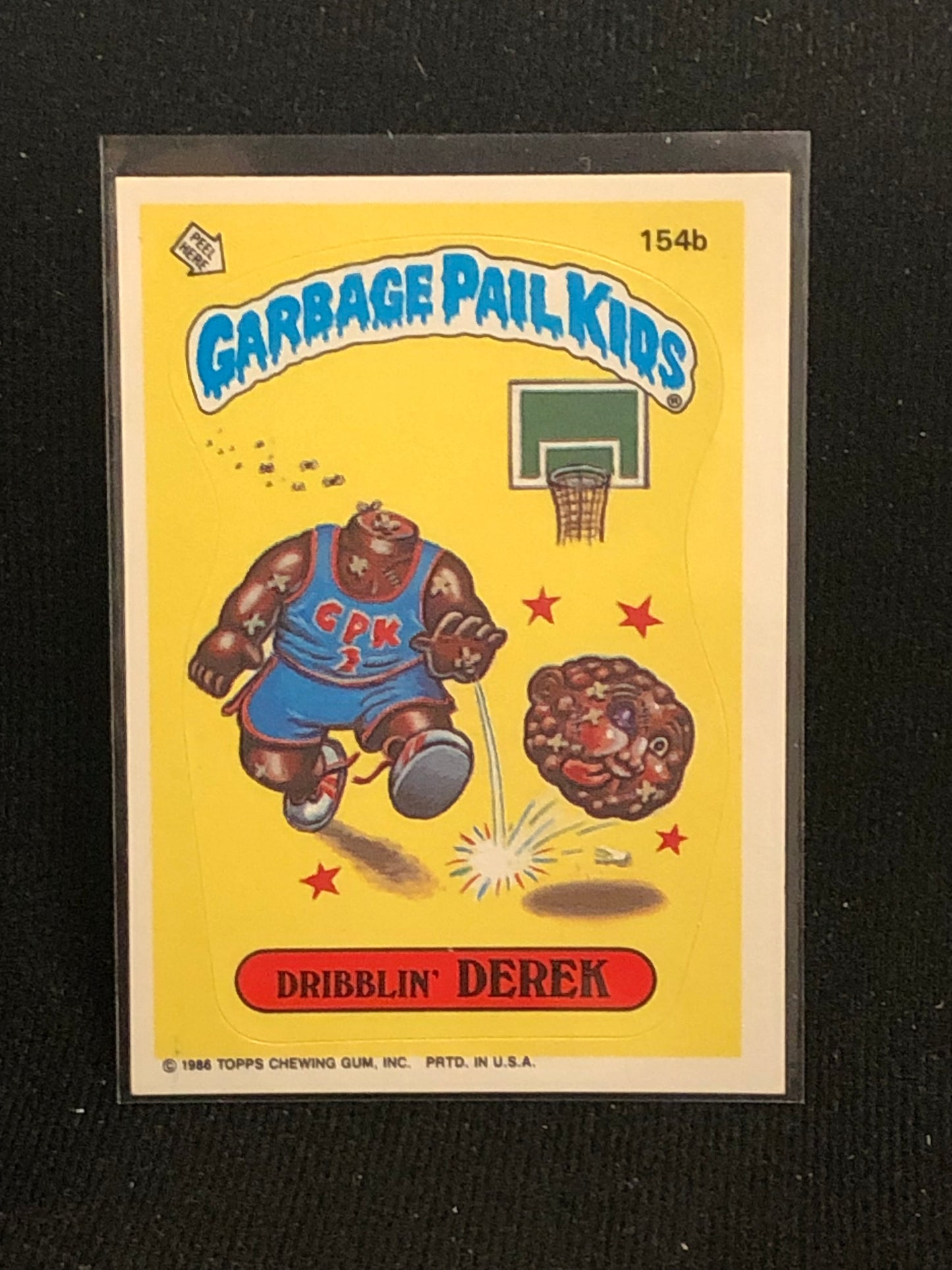 Garbage Pail Kids Original Series 4 (os4) 154b Dribblin Derek