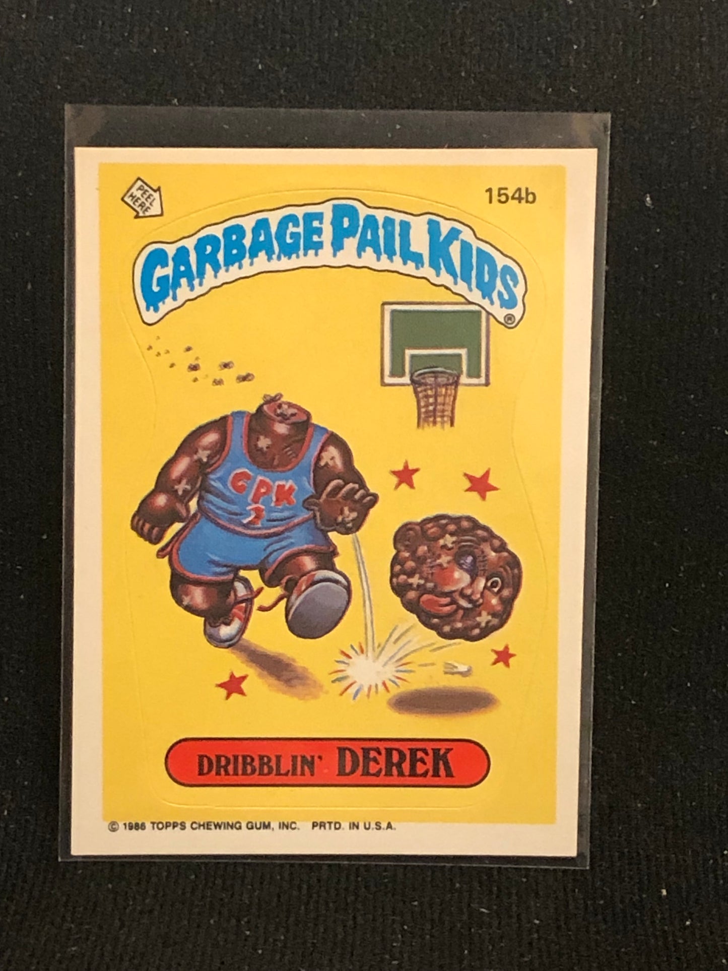 Garbage Pail Kids Original Series 4 (os4) 154b Dribblin Derek