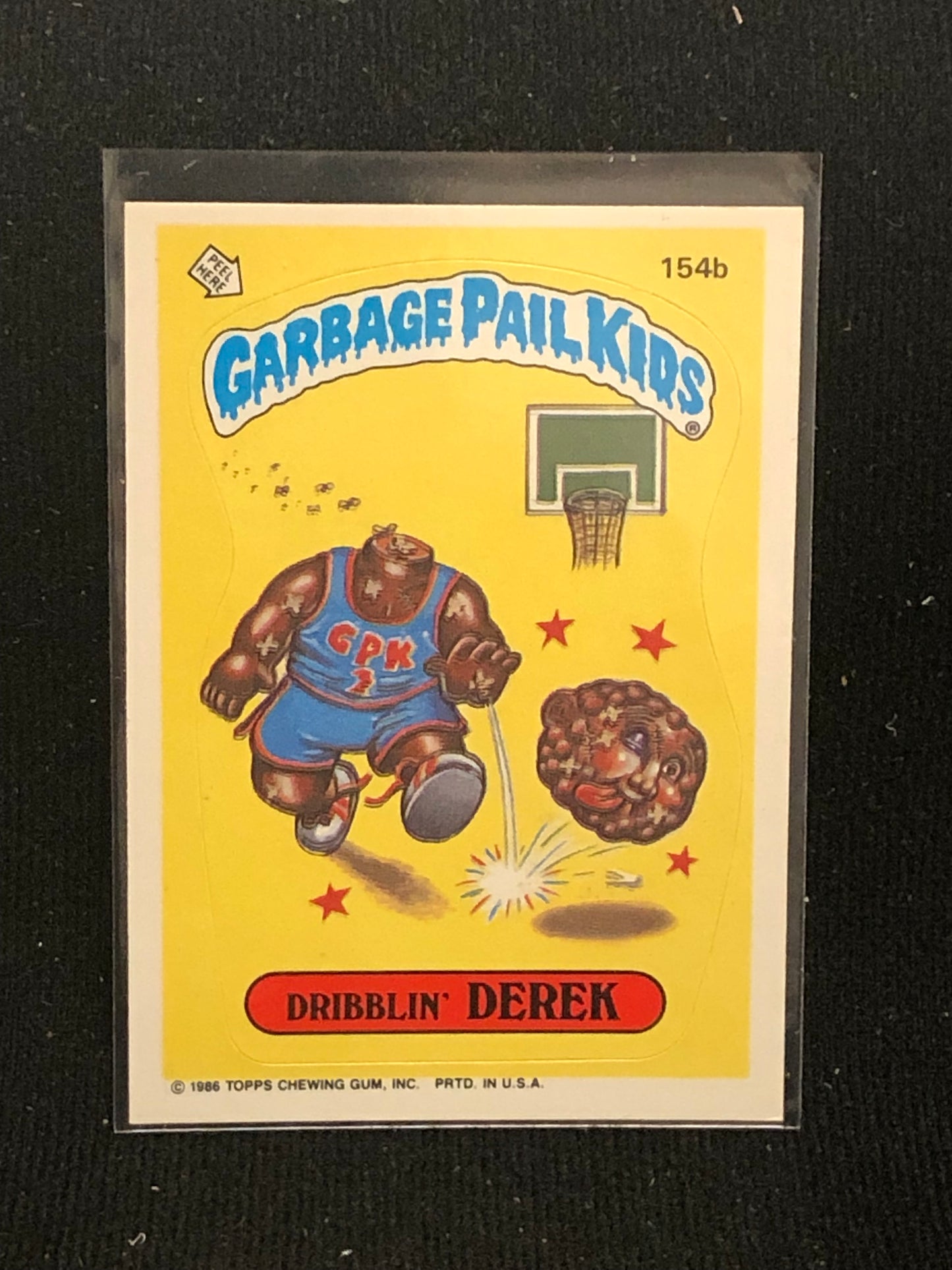 Garbage Pail Kids Original Series 4 (os4) 154b Dribblin Derek