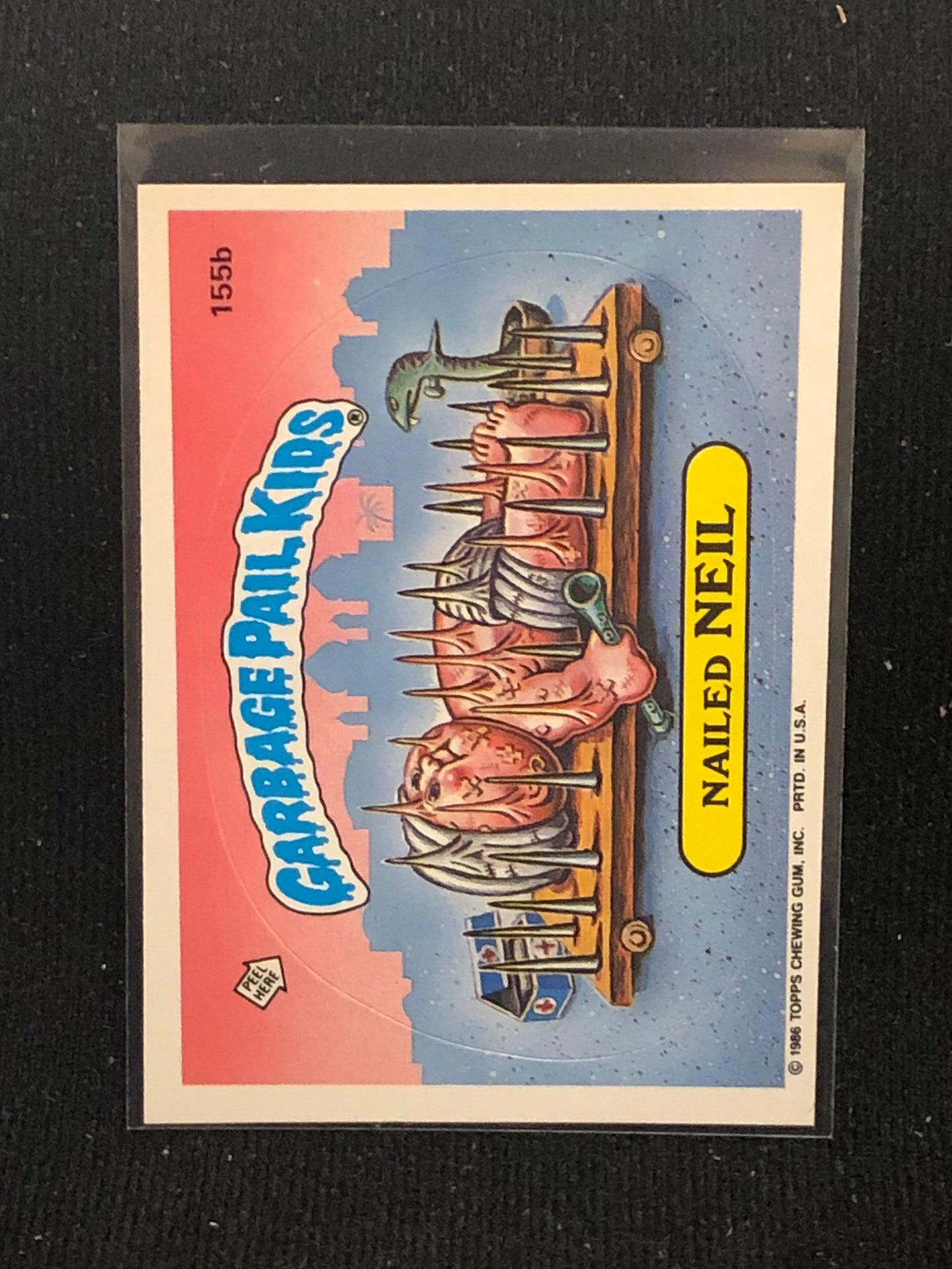 Garbage Pail Kids Original Series 4 (os4) 155b Nailed Neil