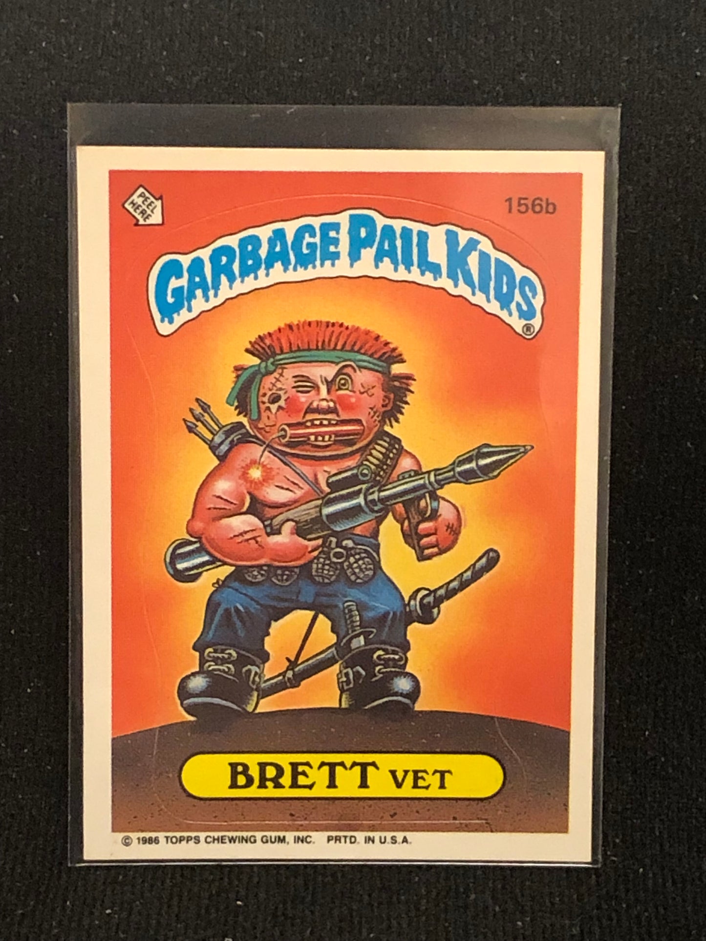 Garbage Pail Kids Original Series 4 (os4) 156b Brett Vet