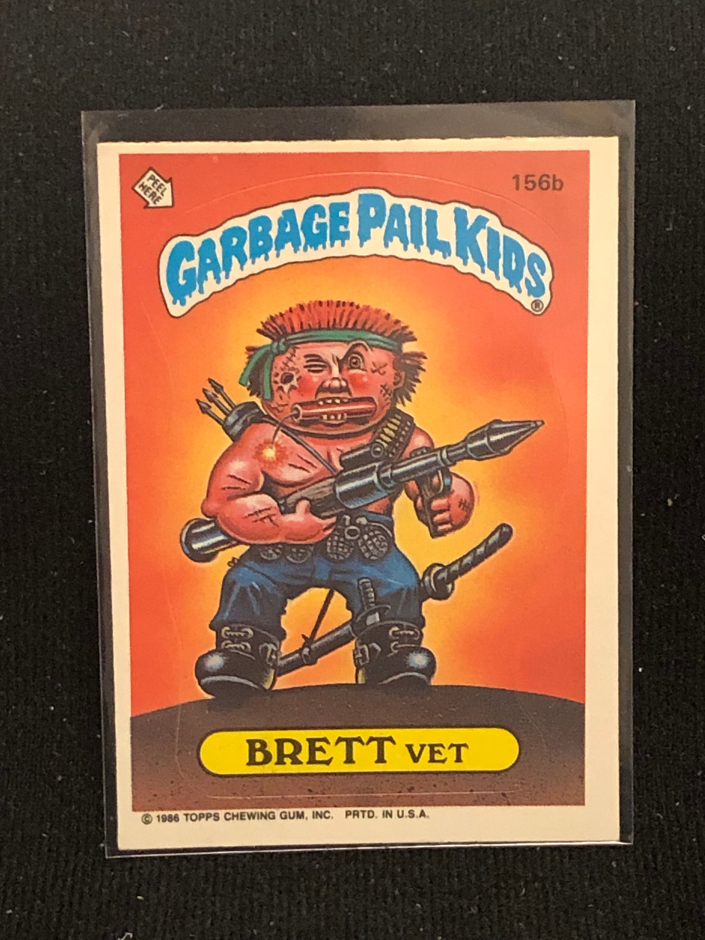 Garbage Pail Kids Original Series 4 (os4) 156b Brett Vet