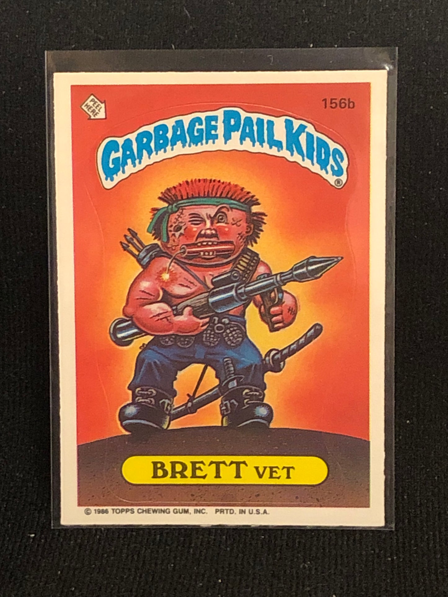 Garbage Pail Kids Original Series 4 (os4) 156b Brett Vet