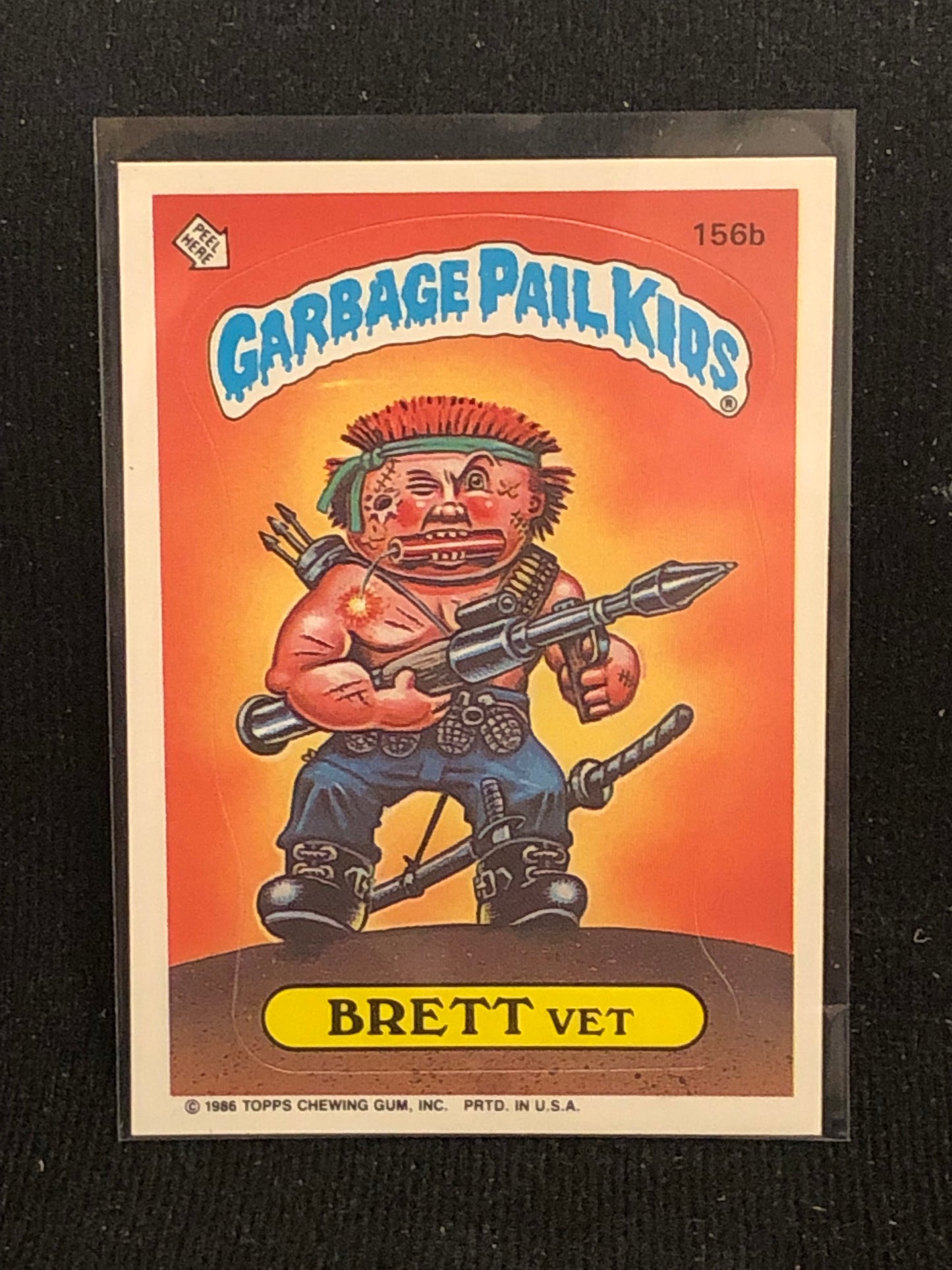 Garbage Pail Kids Original Series 4 (os4) 156b Brett Vet