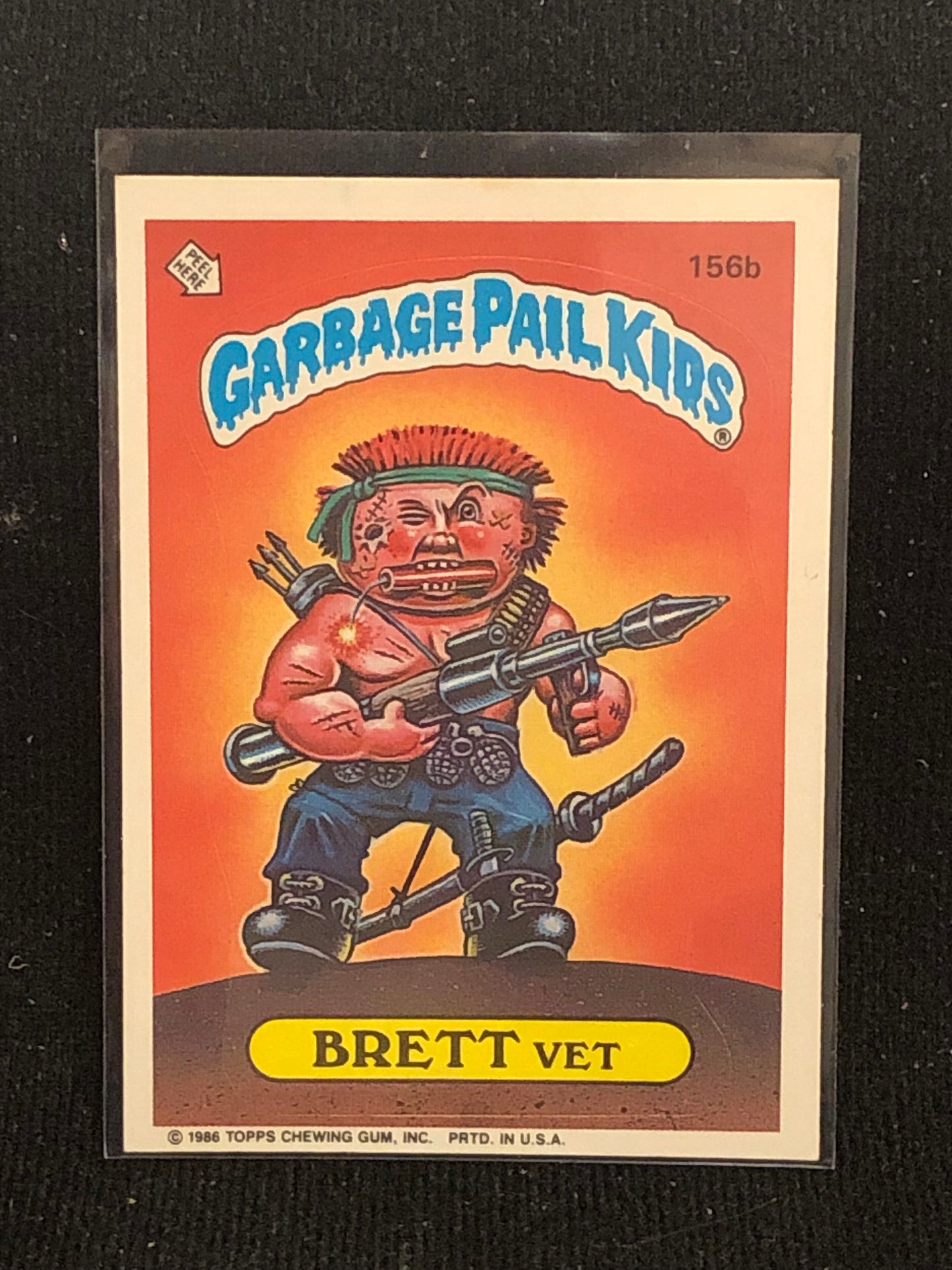 Garbage Pail Kids Original Series 4 (os4) 156b Brett Vet