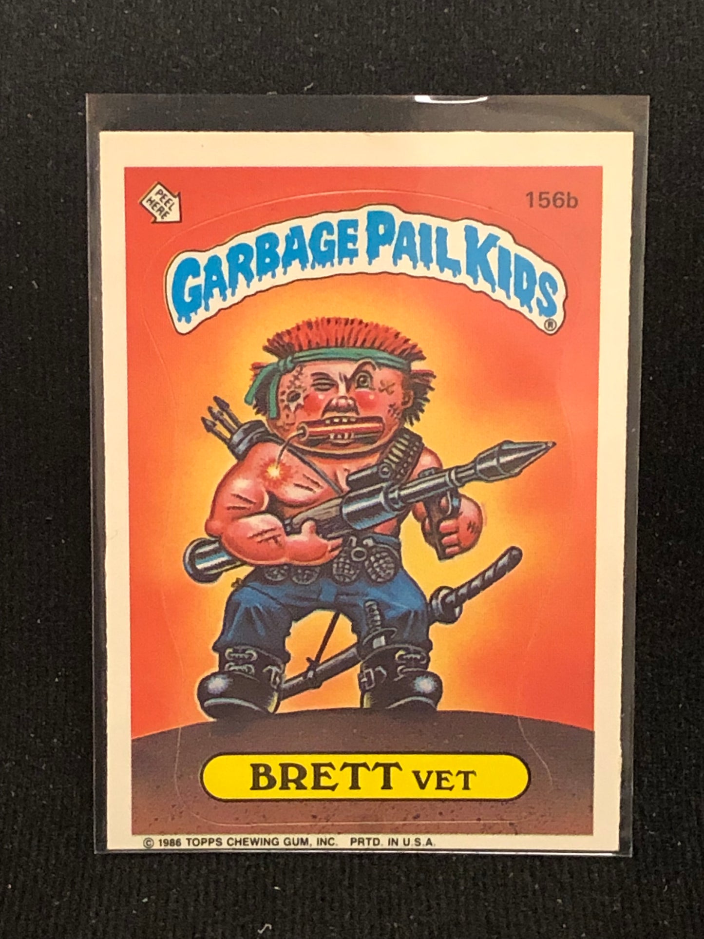 Garbage Pail Kids Original Series 4 (os4) 156b Brett Vet