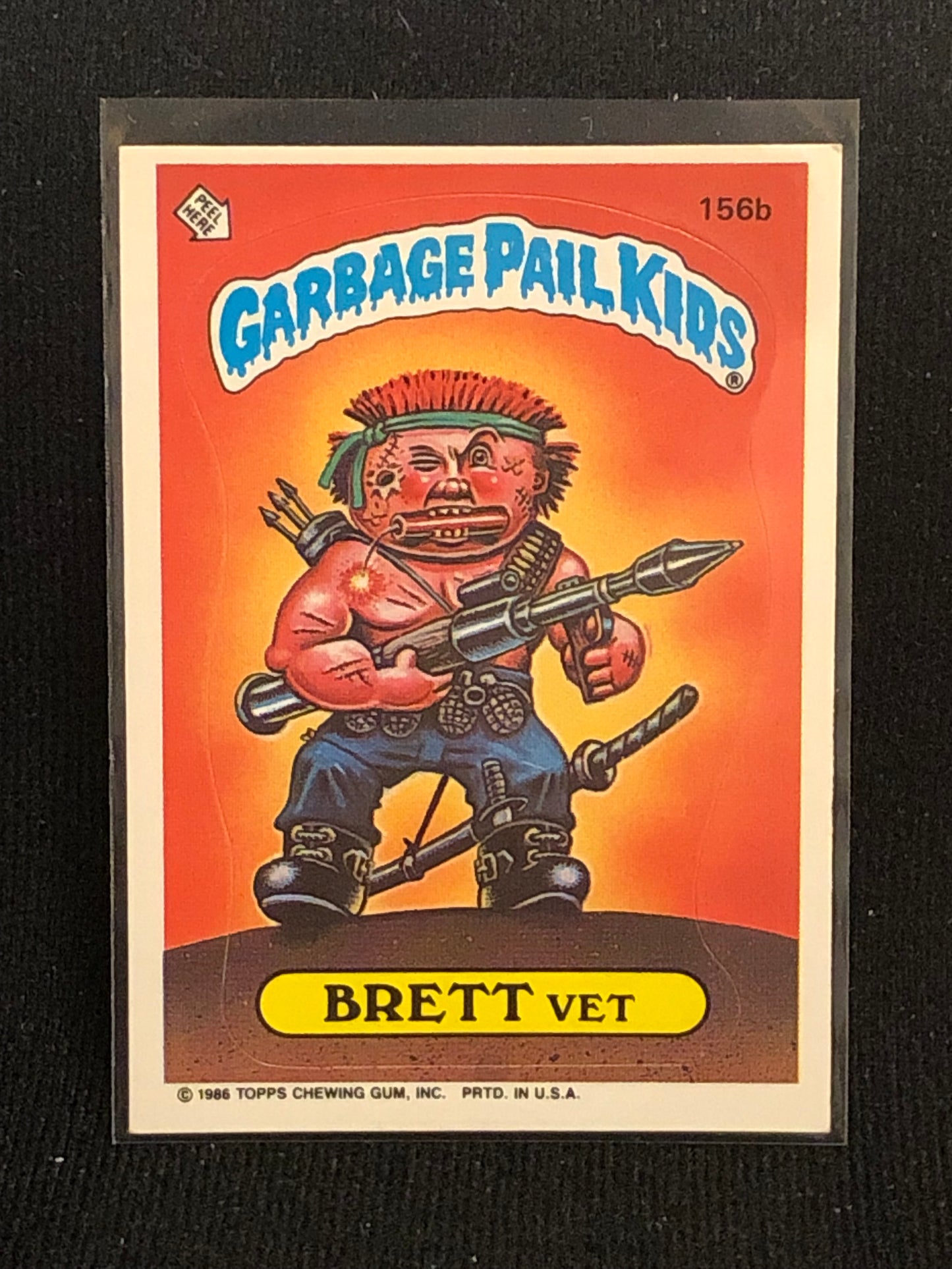 Garbage Pail Kids Original Series 4 (os4) 156b Brett Vet