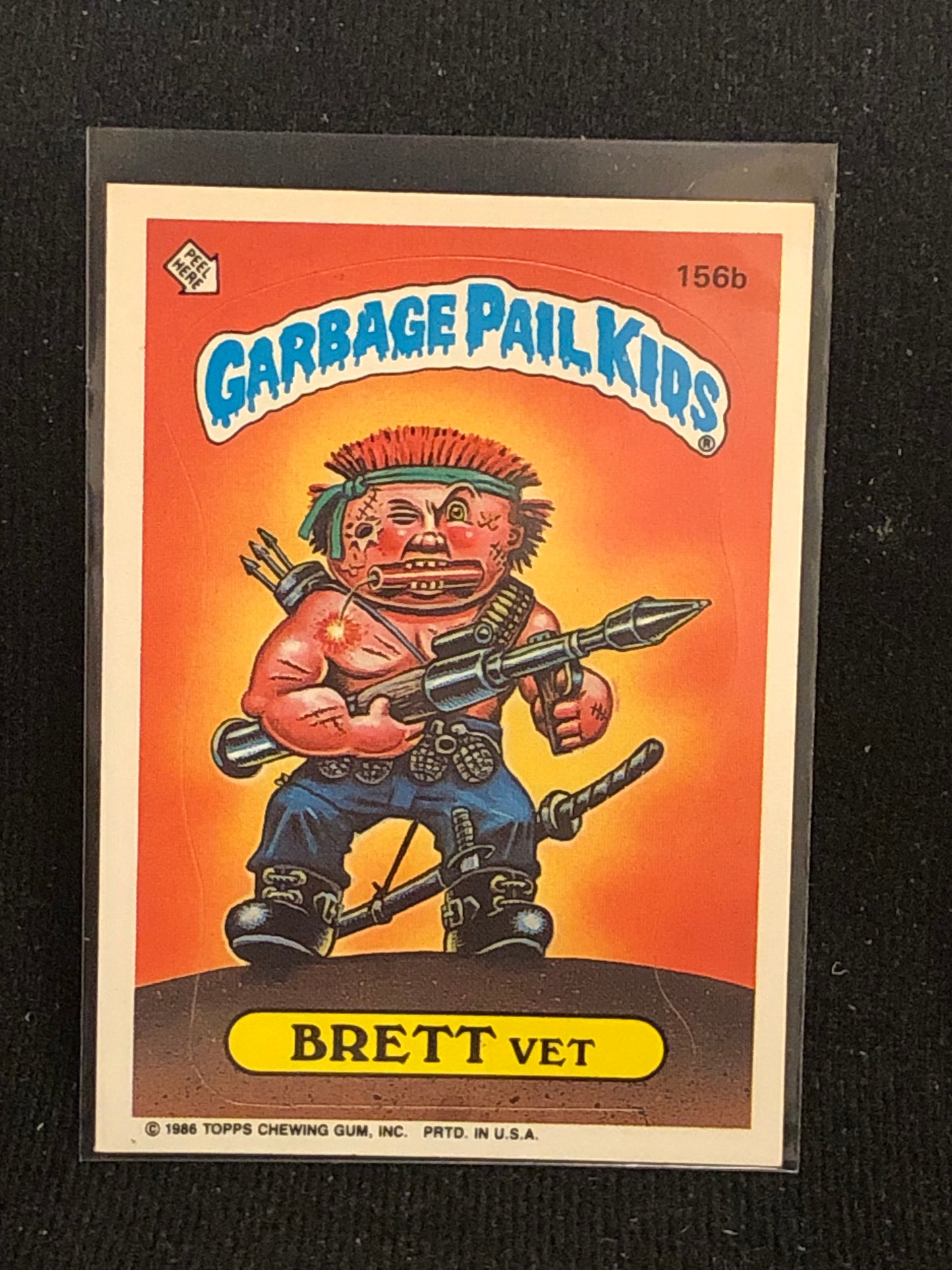 Garbage Pail Kids Original Series 4 (os4) 156b Brett Vet