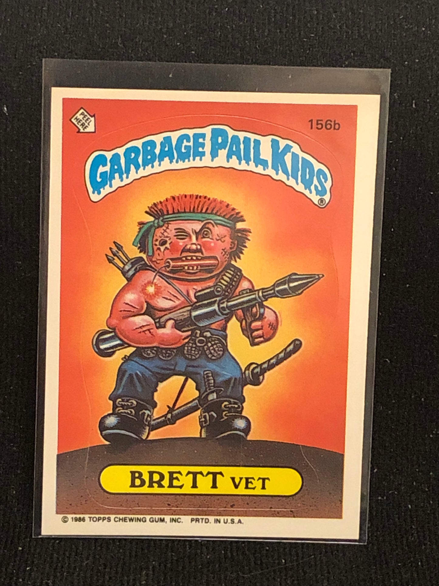 Garbage Pail Kids Original Series 4 (os4) 156b Brett Vet