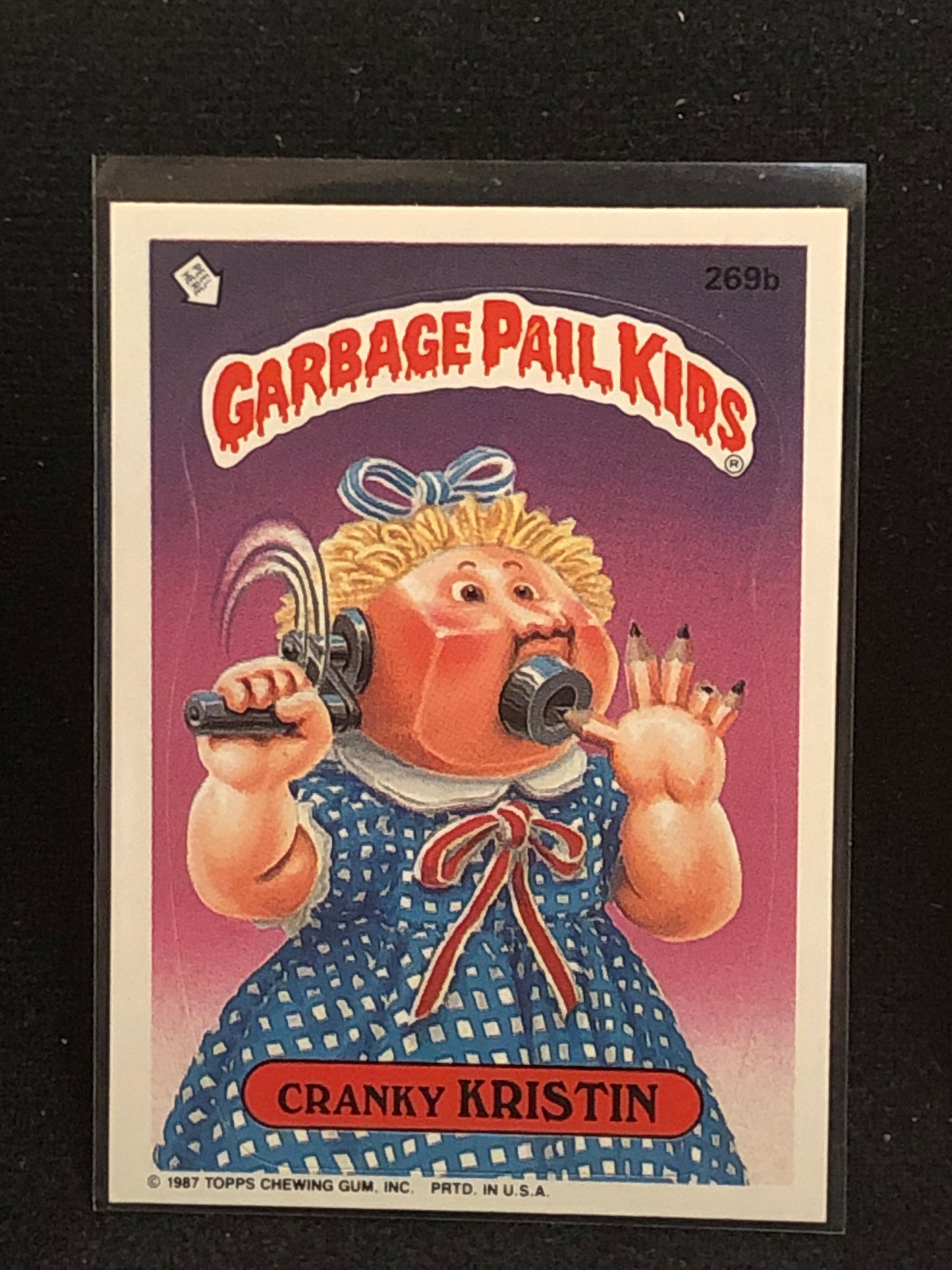 Garbage Pail Kids Original Series 7 (os7) 269b Cranky Kristin