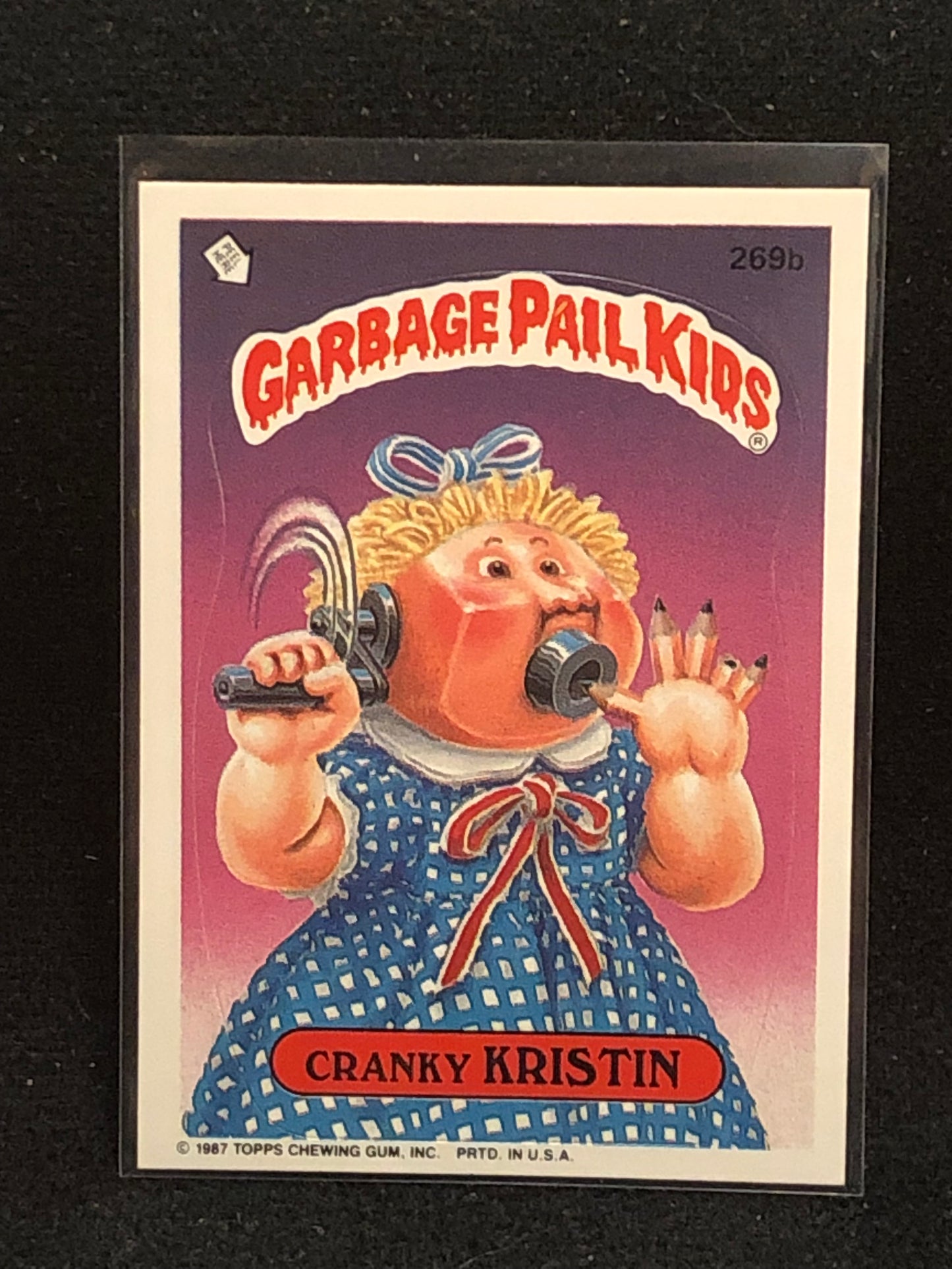 Garbage Pail Kids Original Series 7 (os7) 269b Cranky Kristin