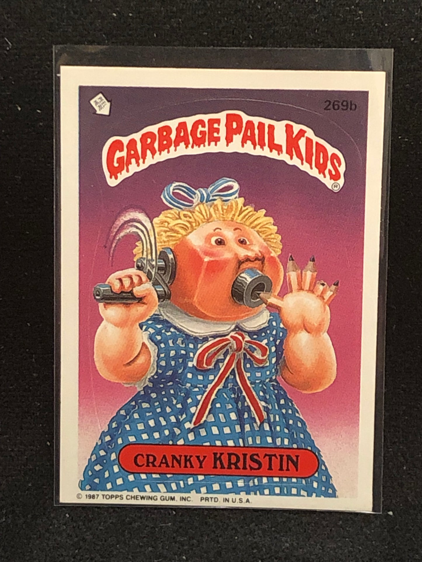 Garbage Pail Kids Original Series 7 (os7) 269b Cranky Kristin