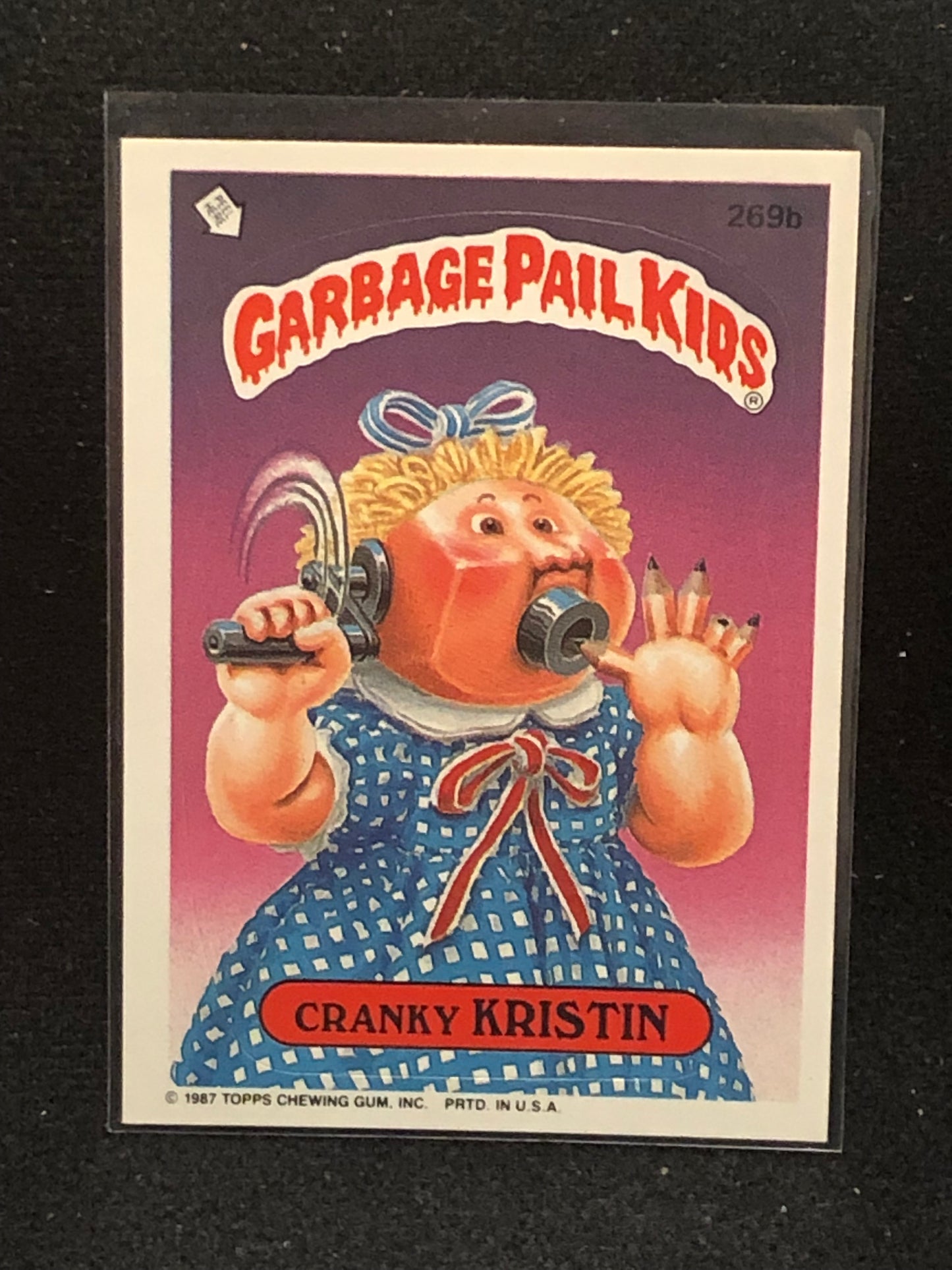 Garbage Pail Kids Original Series 7 (os7) 269b Cranky Kristin