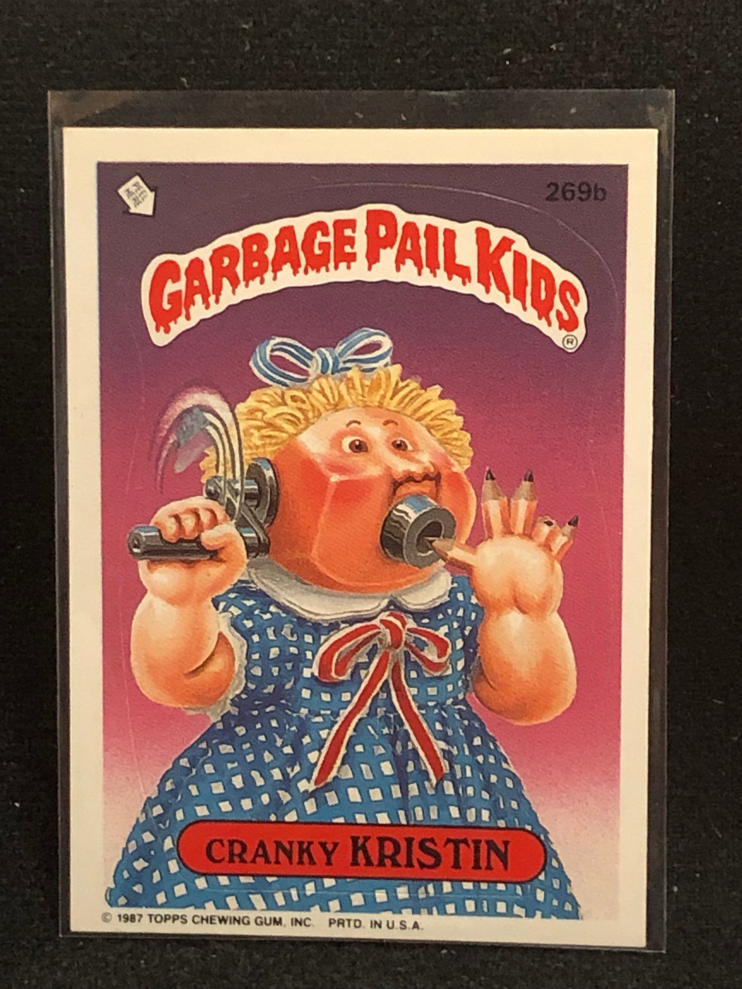 Garbage Pail Kids Original Series 7 (os7) 269b Cranky Kristin