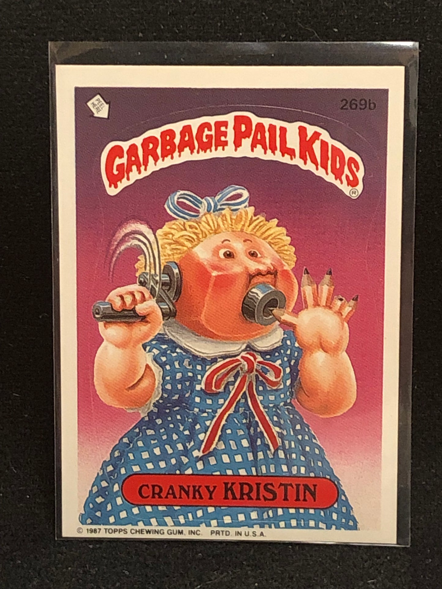 Garbage Pail Kids Original Series 7 (os7) 269b Cranky Kristin