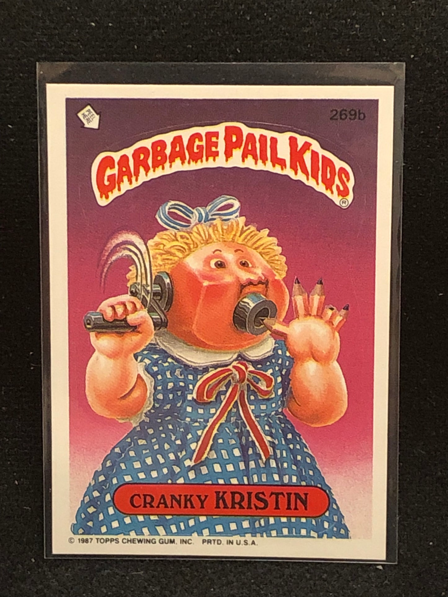 Garbage Pail Kids Original Series 7 (os7) 269b Cranky Kristin