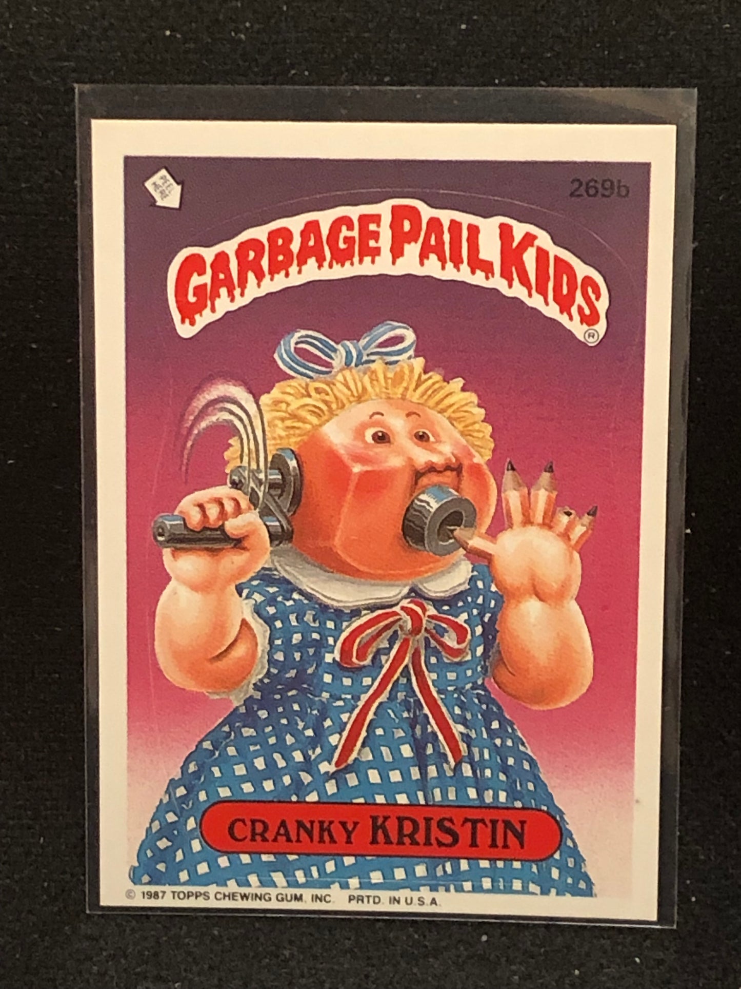 Garbage Pail Kids Original Series 7 (os7) 269b Cranky Kristin