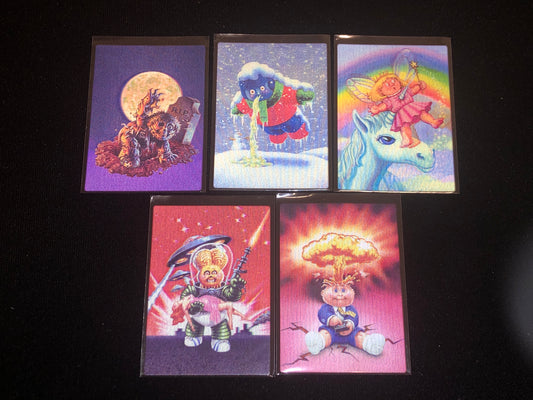 Garbage Pail Kids Flashback Series 2 5 Card 3-D Motion Set