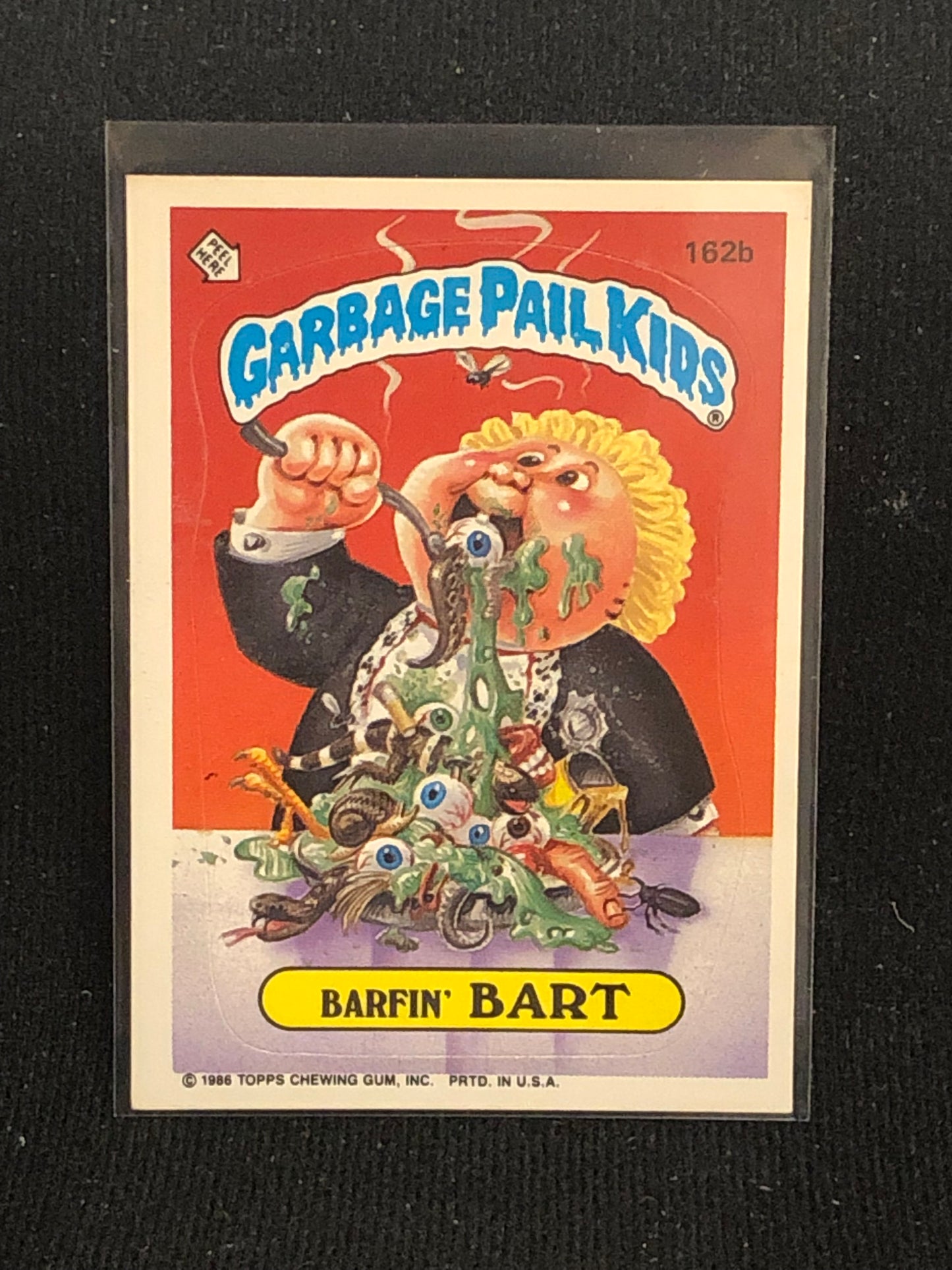 Garbage Pail Kids Original Series 4 (os4) 162b Barfin Bart