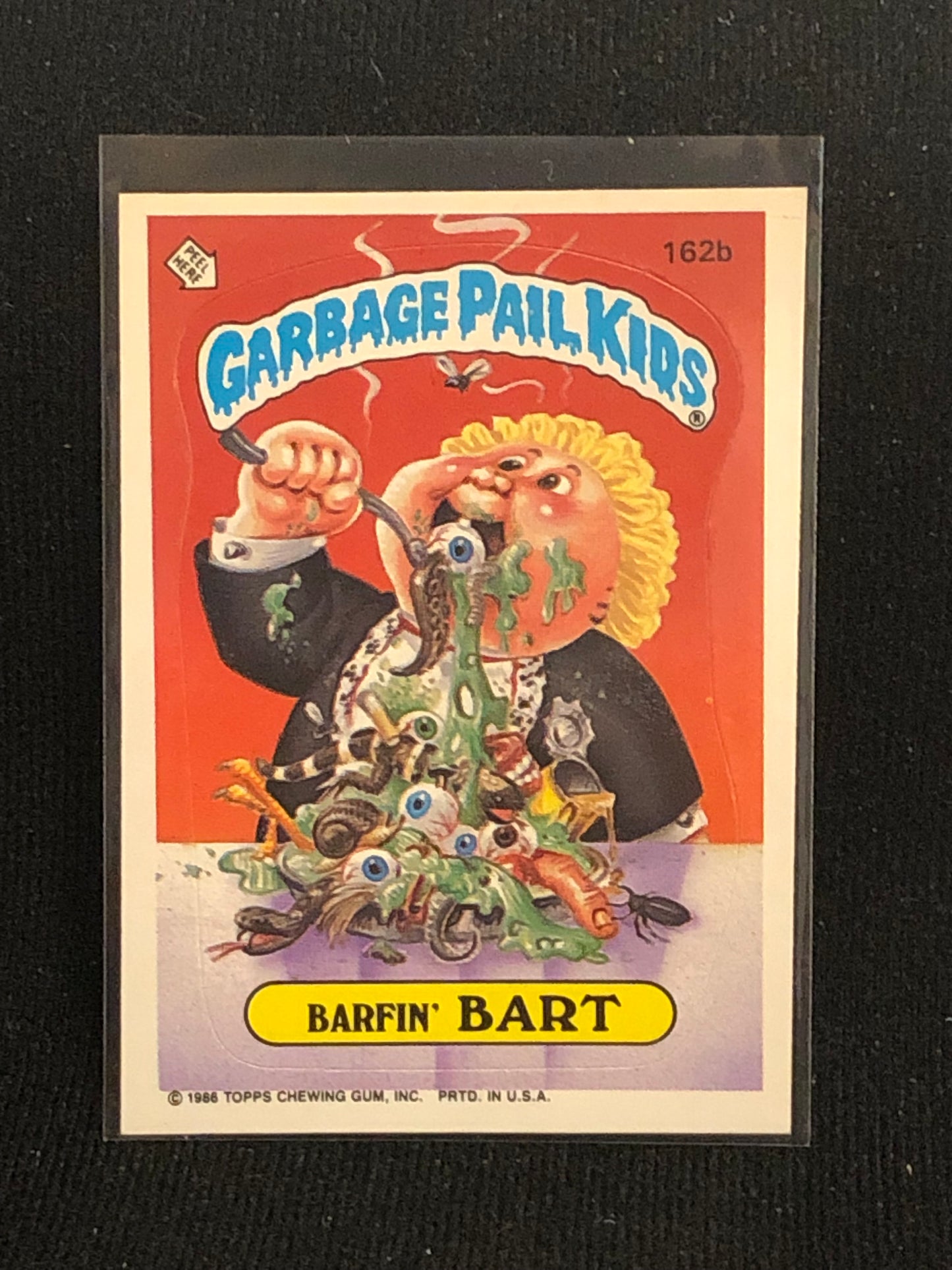 Garbage Pail Kids Original Series 4 (os4) 162b Barfin Bart