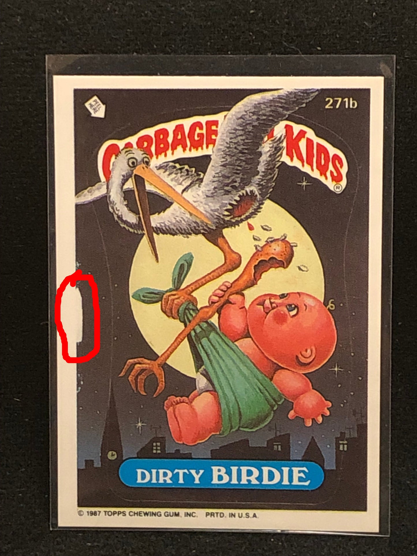 Garbage Pail Kids Original Series 7 (os7) 271b Dirty Birdie