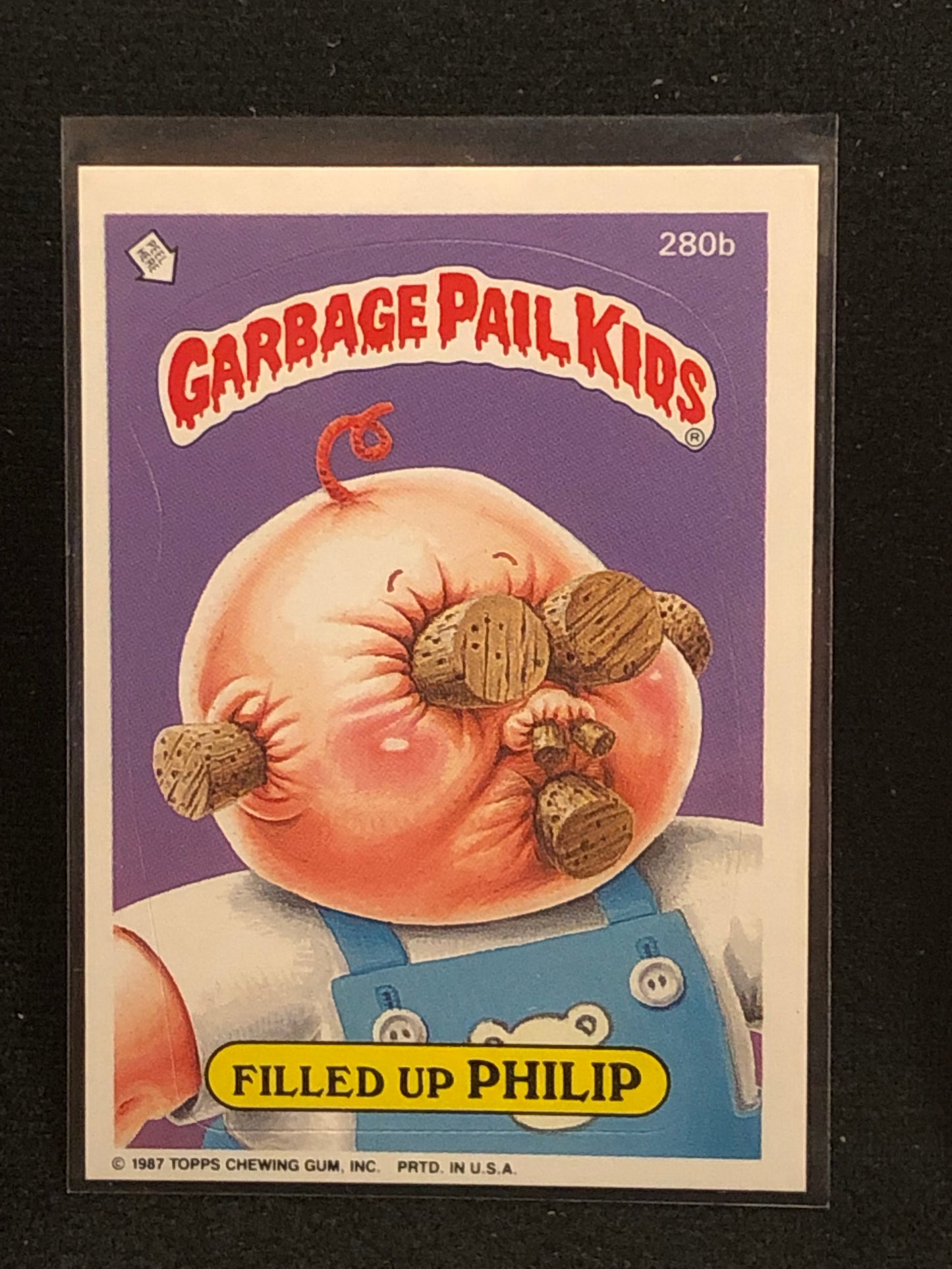 Garbage Pail Kids Original Series 7 (os7) 280b Filled Up Philip