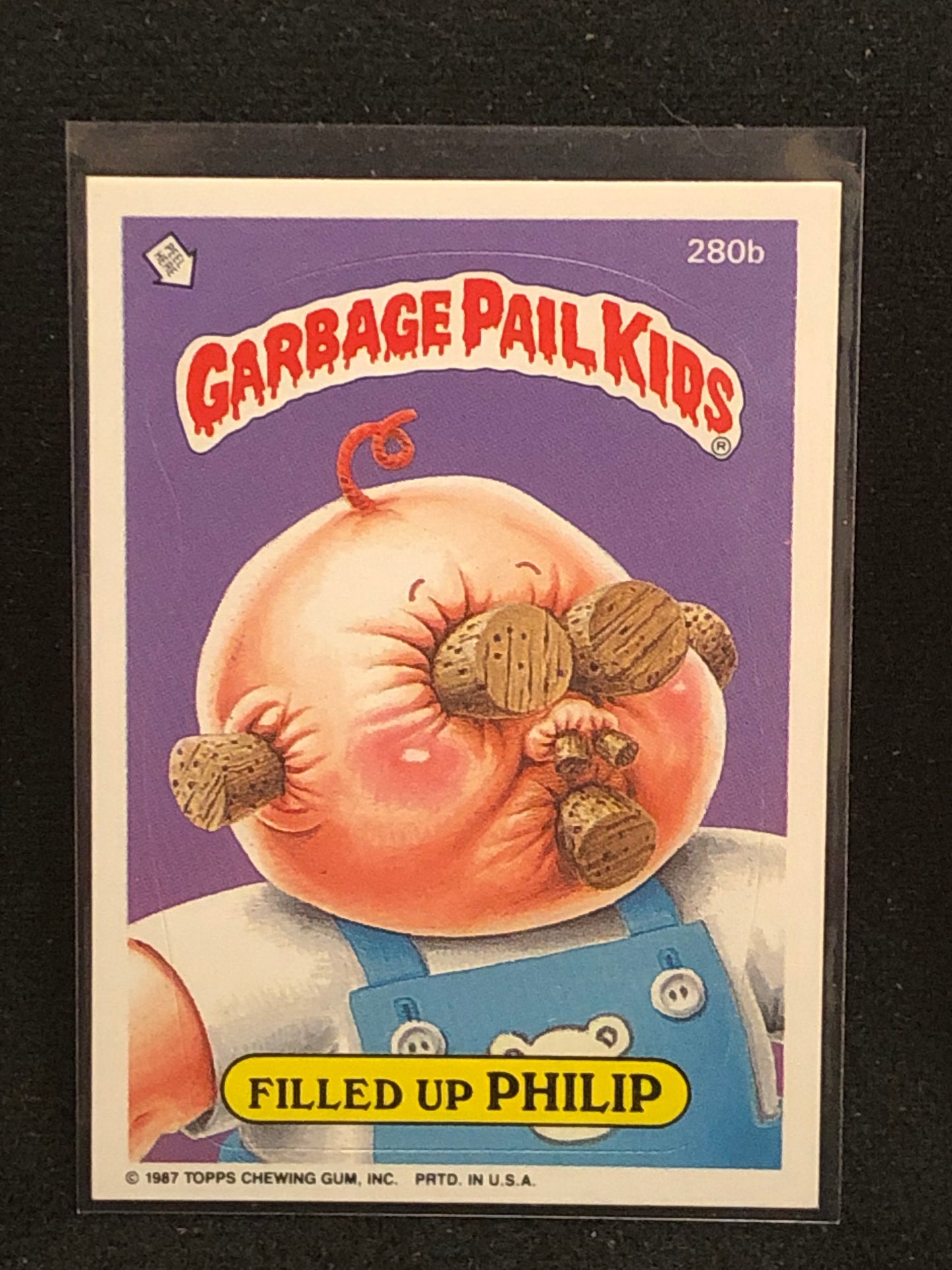 Garbage Pail Kids Original Series 7 (os7) 280b Filled Up Philip