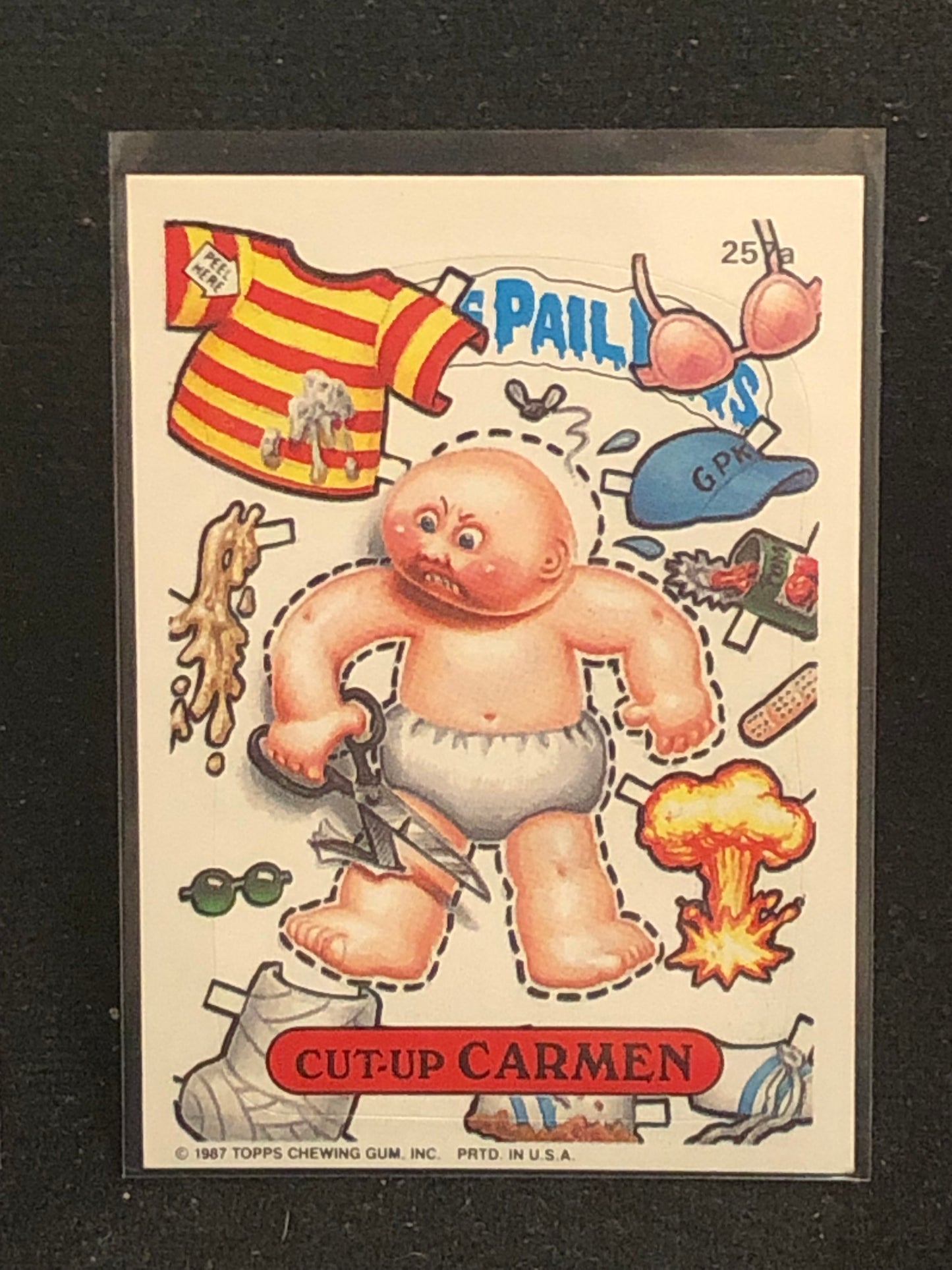 Garbage Pail Kids Original Series 7 (os7) 257a Cut Up Carmen