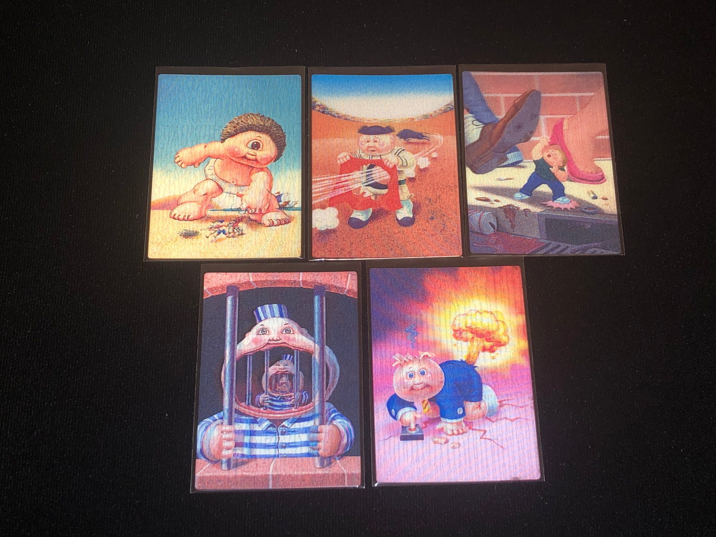 Garbage Pail Kids Flashback Series 3 5 Card 3-D Motion Set