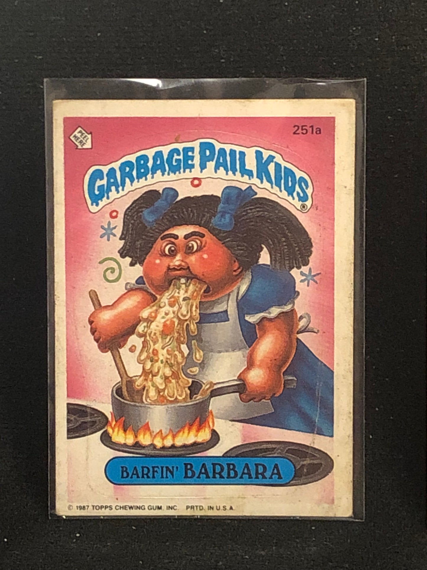 Garbage Pail Kids Original Series 7 (os7) 251a Barfin Barbara