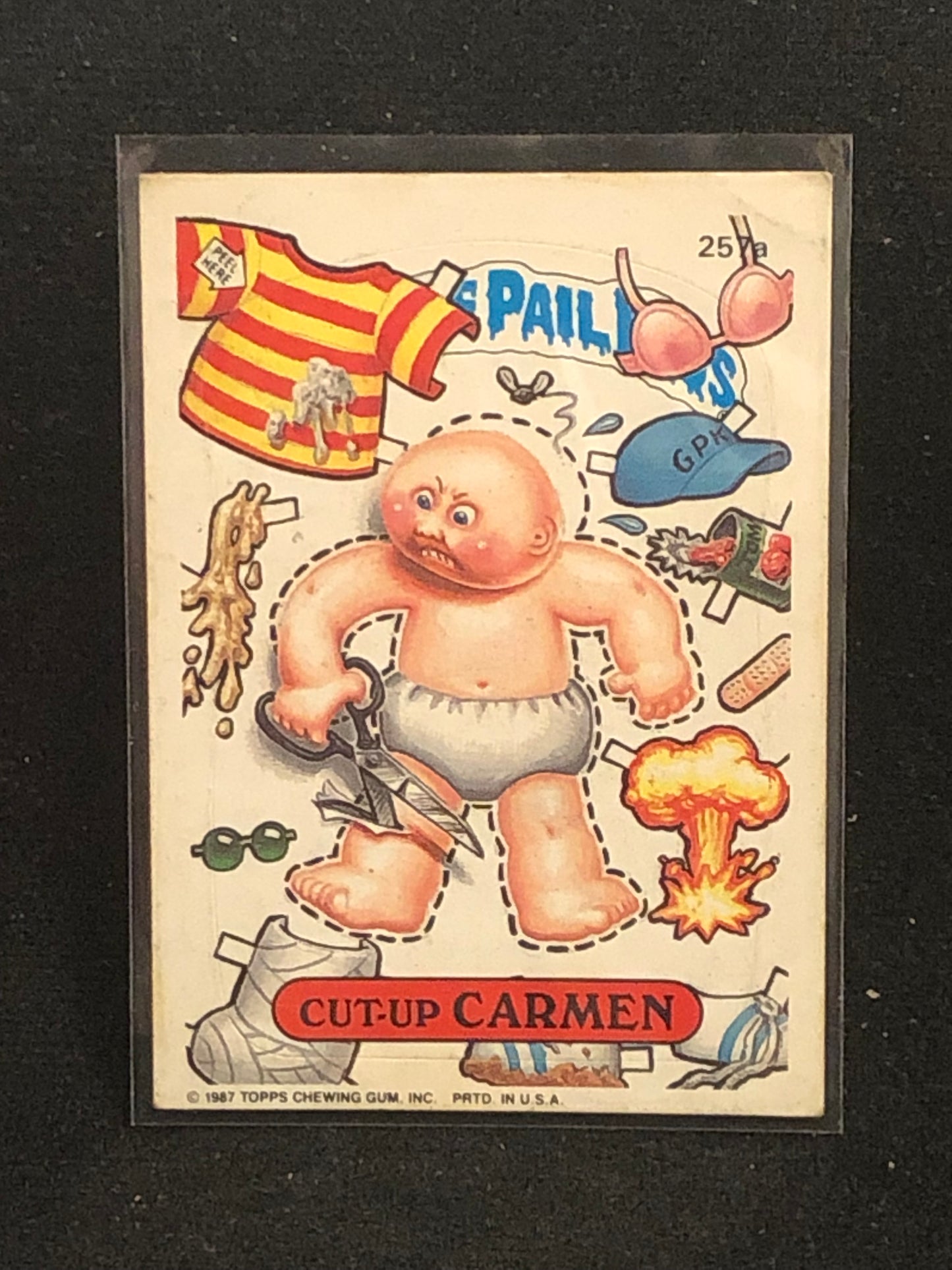 Garbage Pail Kids Original Series 7 (os7) 257a Cut Up Carmen