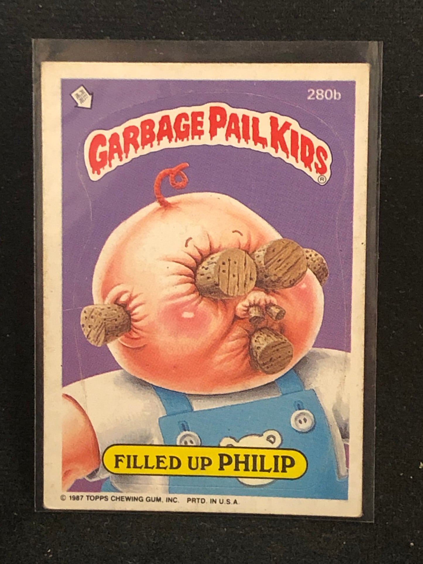 Garbage Pail Kids Original Series 7 (os7) 280b Filled Up Philip