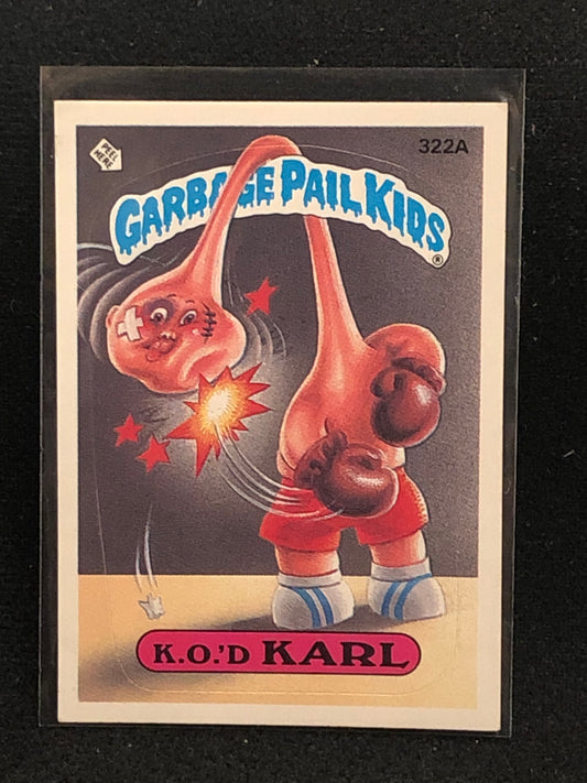 Garbage Pail Kids Original Series 8 (os8) 322a K.O.'d Karl