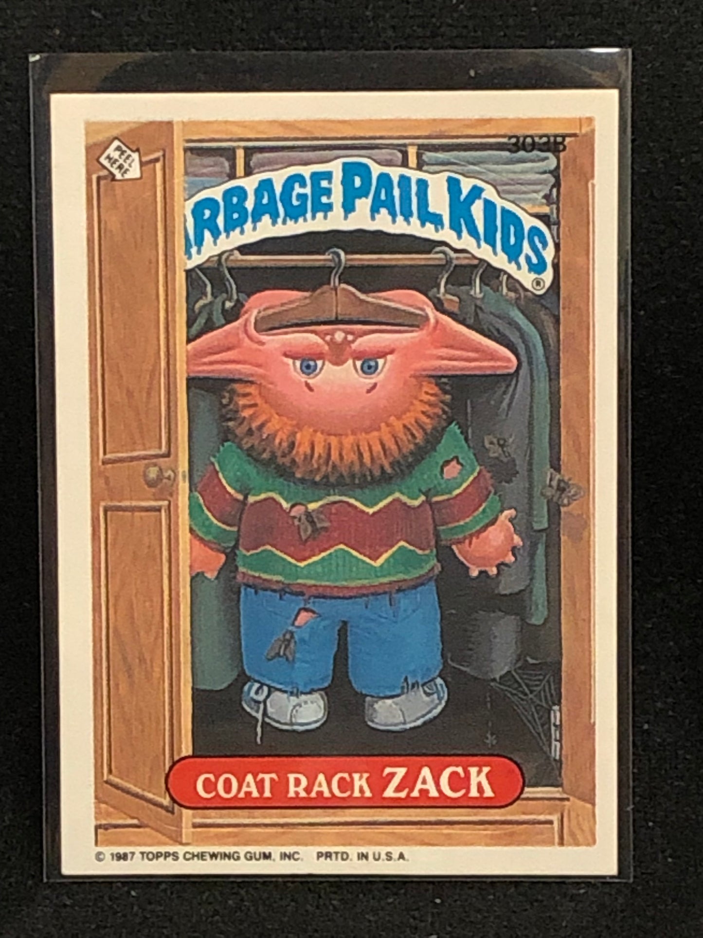 Garbage Pail Kids Original Series 8 (os8) 303b Coat Rack Zack